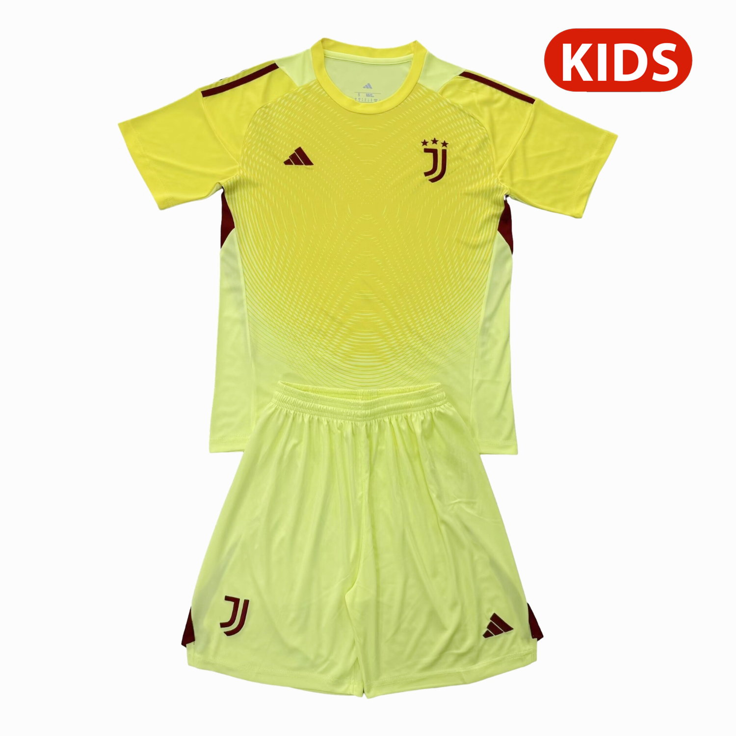 AlphaJersey-Juventus 25-26 Yellow Goalkeeper Kids Kit