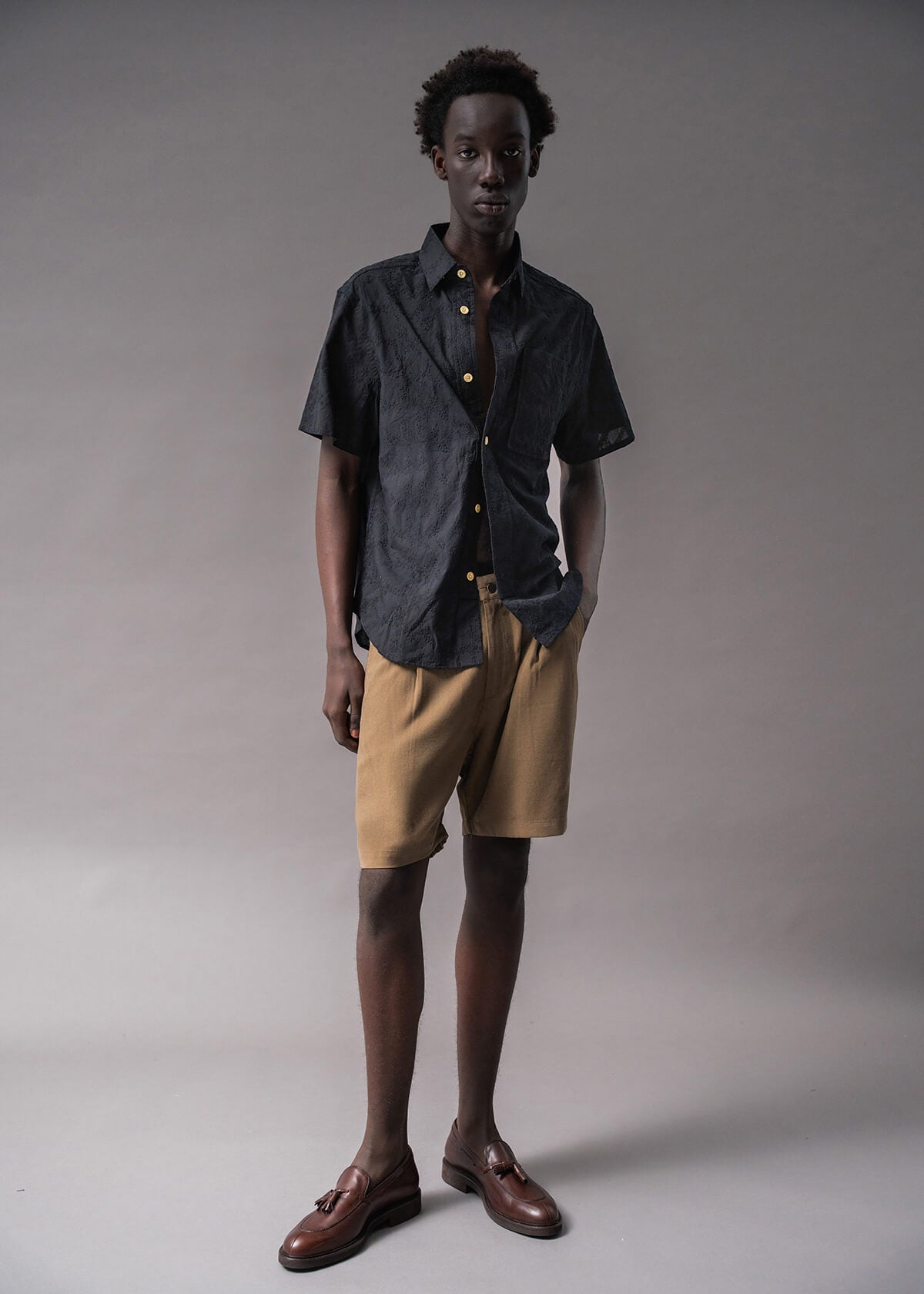 Embroidered Offset Shirt | Modern Menswear by yycbvcnbmmnbm