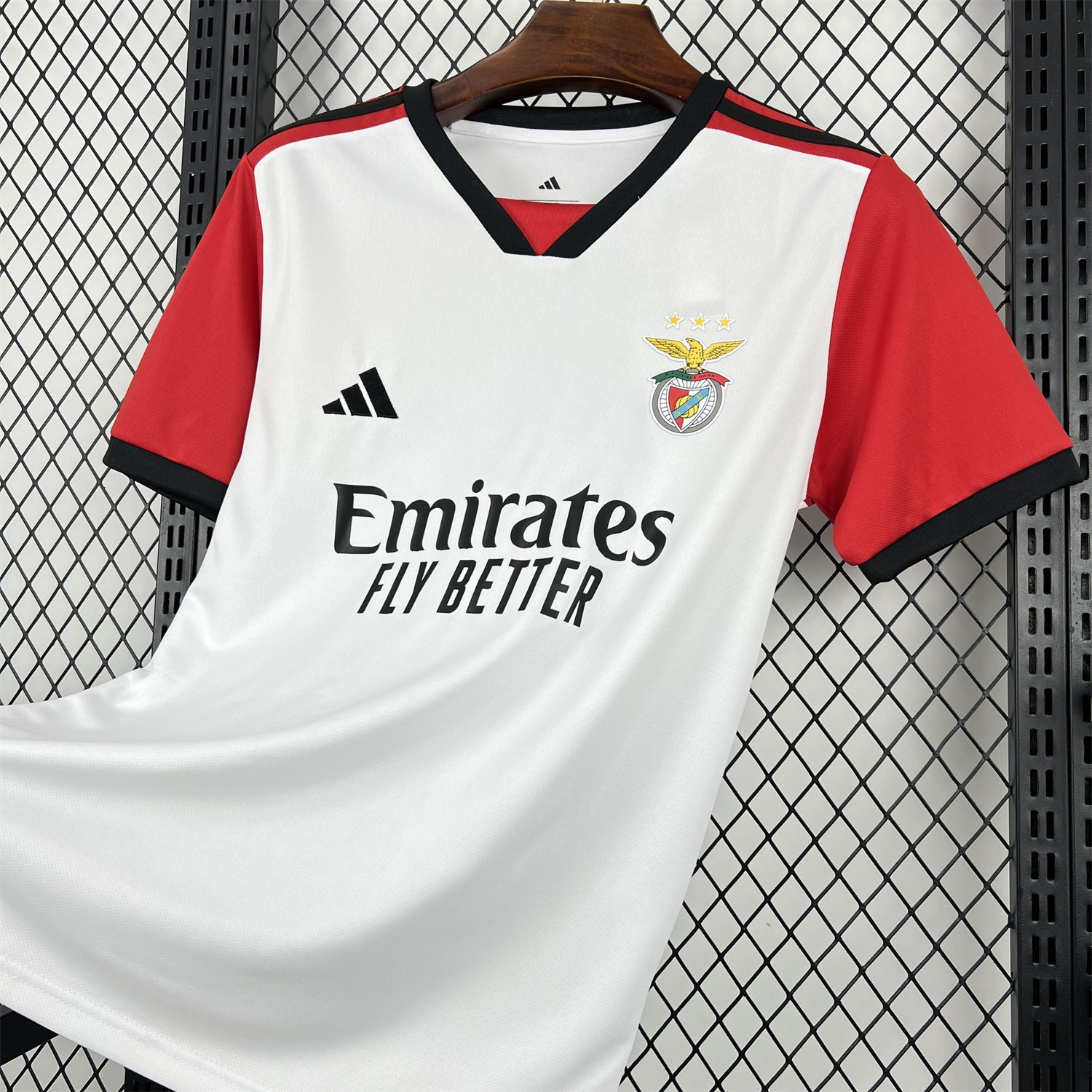AlphaJersey-Benfica 25-26 Red Sleeves White Special Jersey - Fans Version