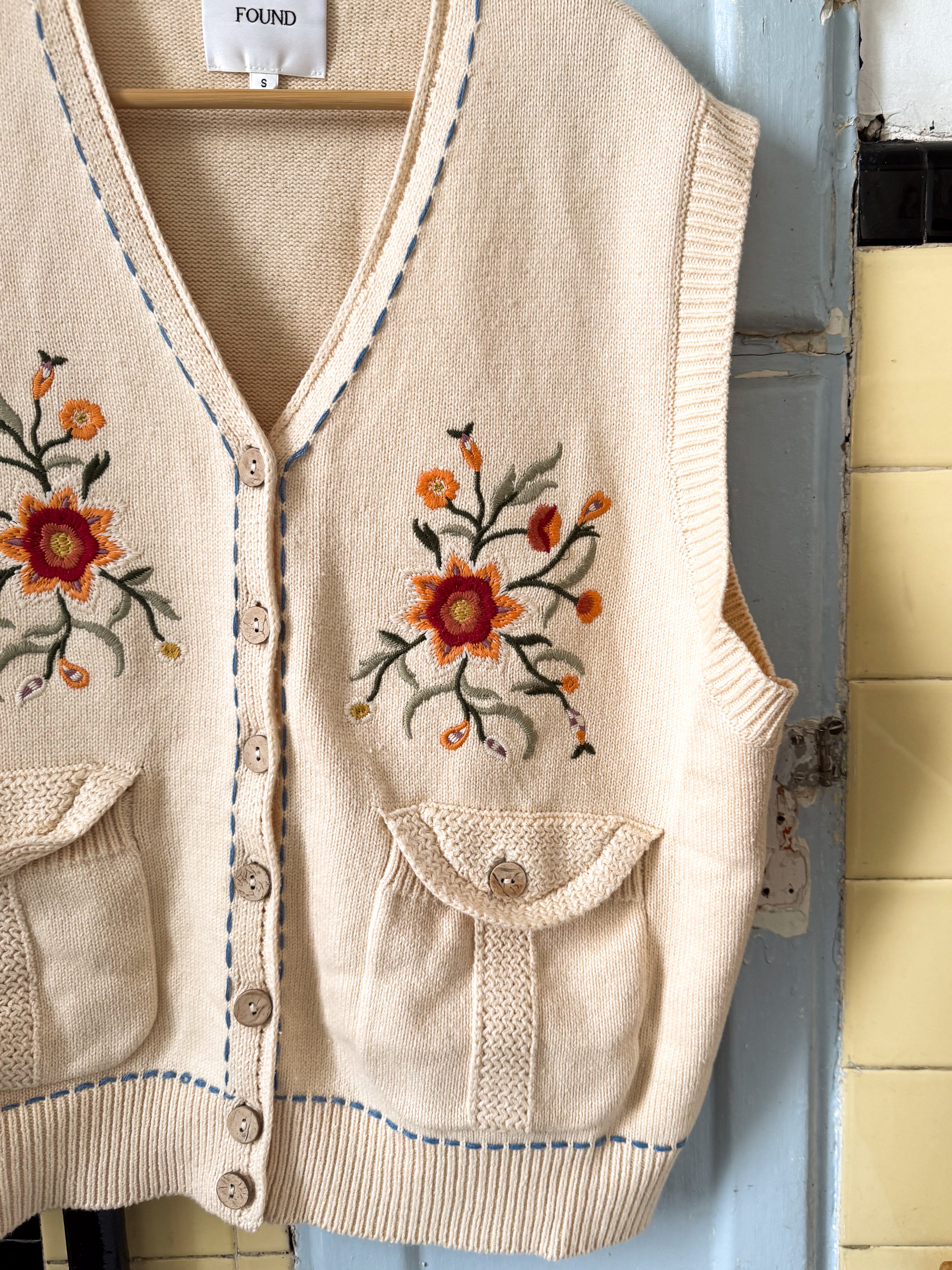 Floral Embroidered Knit Vest | Modern Menswear by yycbvcnbmmnbm