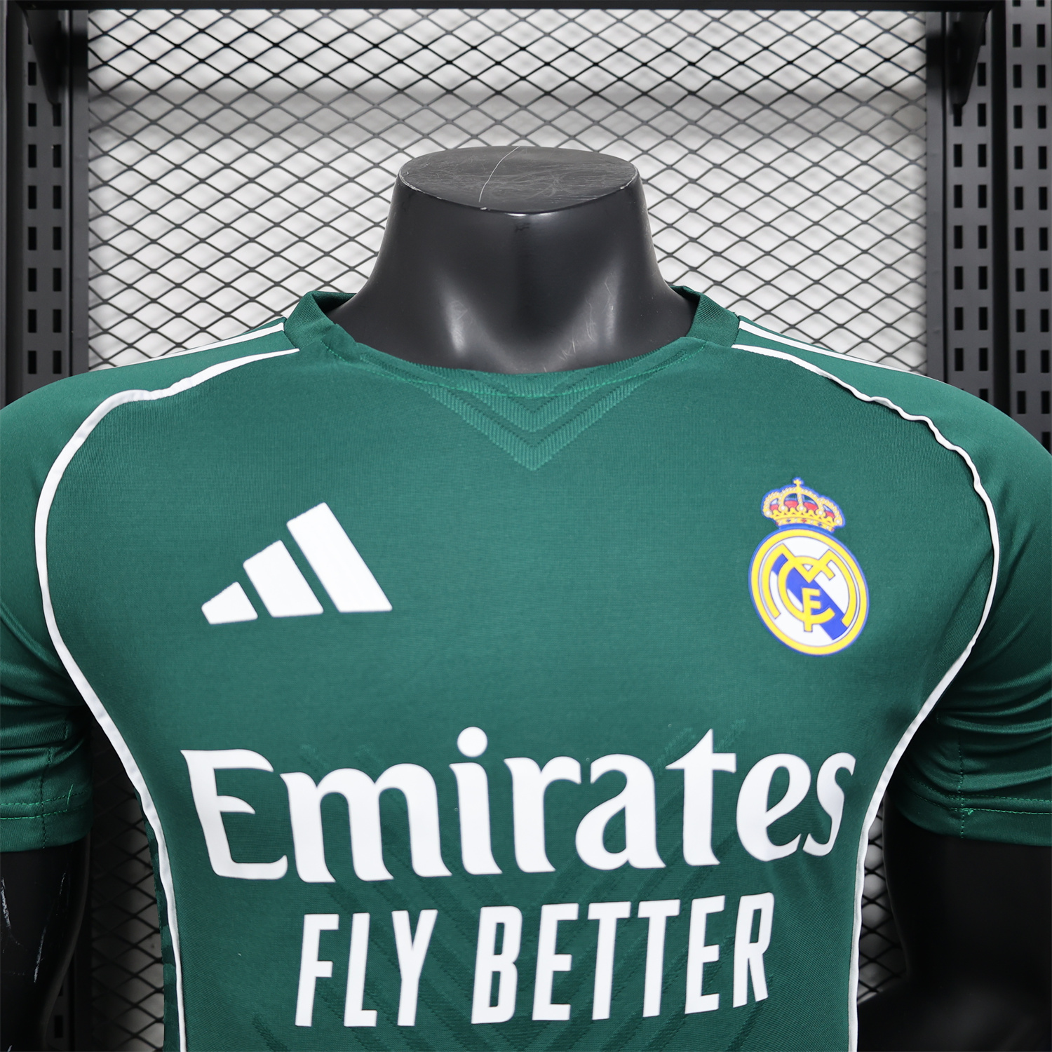AlphaJersey-Real Madrid 25-26 Green With White Lines Special Jersey - Player Version