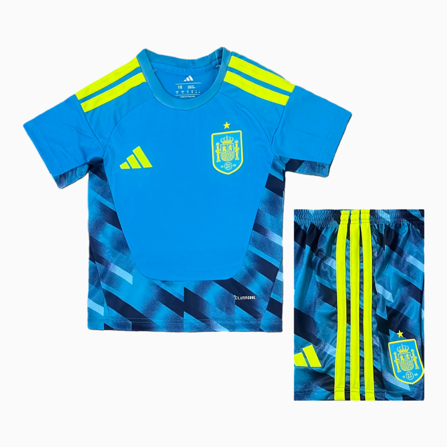 AlphaJersey-Spain 2026 Goalkeeper Blue Kids Kit