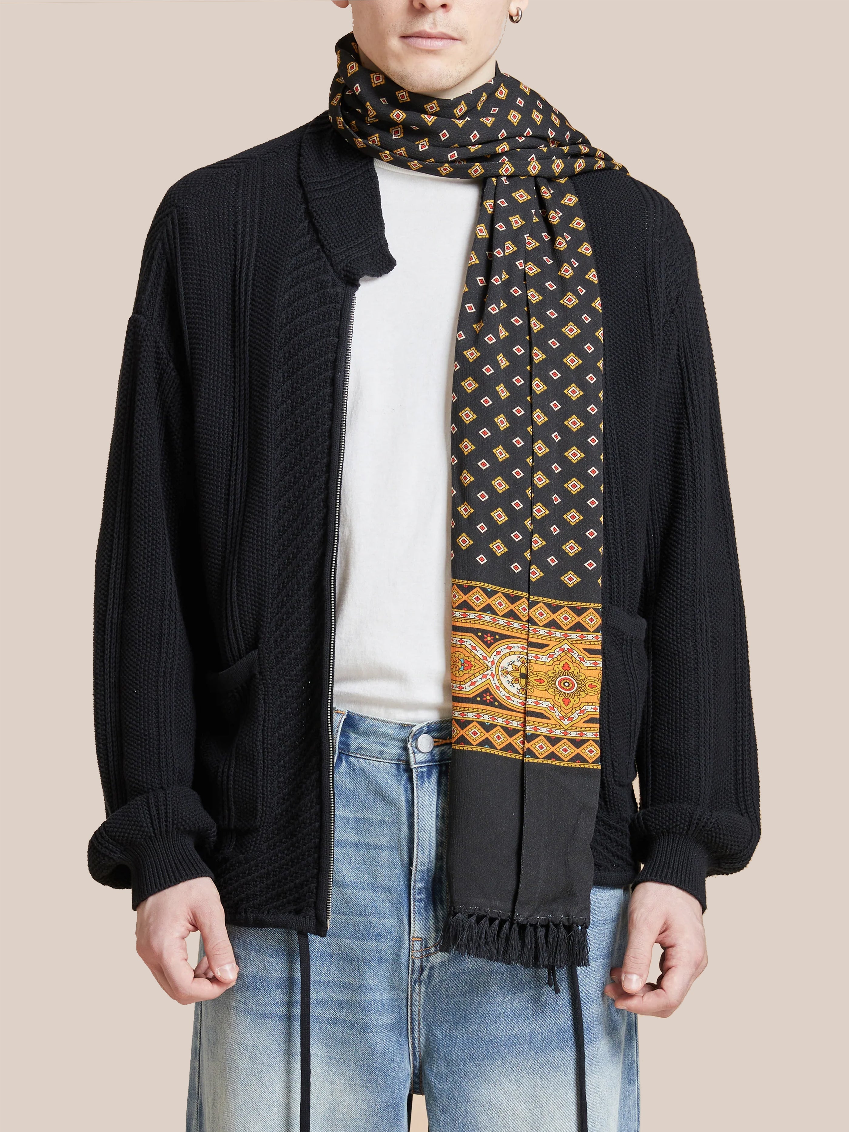 Pastures Print Scarf | Modern Menswear by yycbvcnbmmnbm