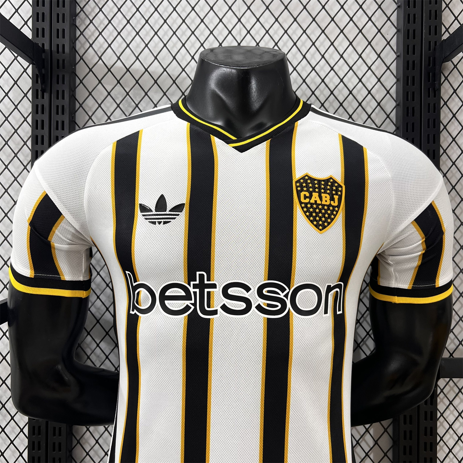 AlphaJersey-Boca Juniors 25-26 Black And White Stripes Jersey - Player Version