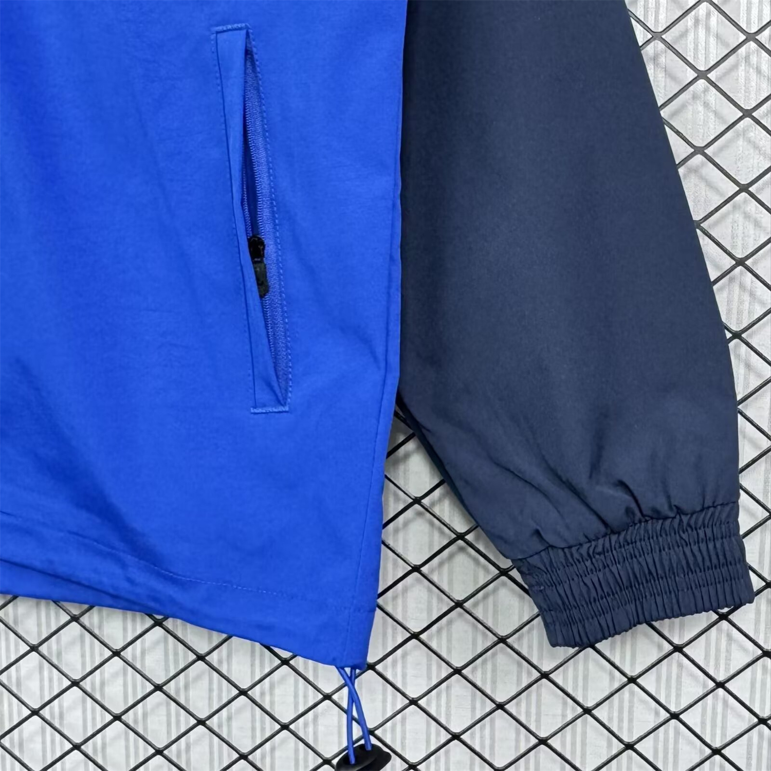 AlphaJersey-Retro Napoli 1989-90 Blue And Black Windbreaker