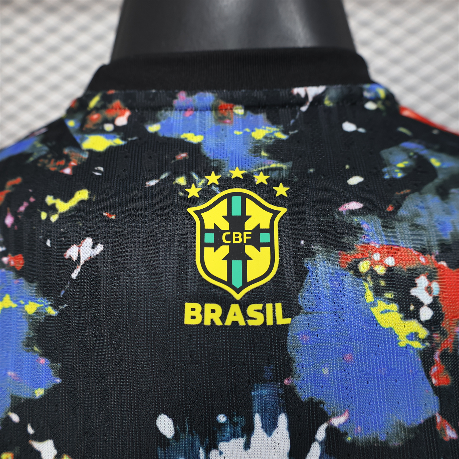 AlphaJersey-Brazil 25-26 Colorful Jesus Statue Special Colorful Graffiti Jersey - Player Version