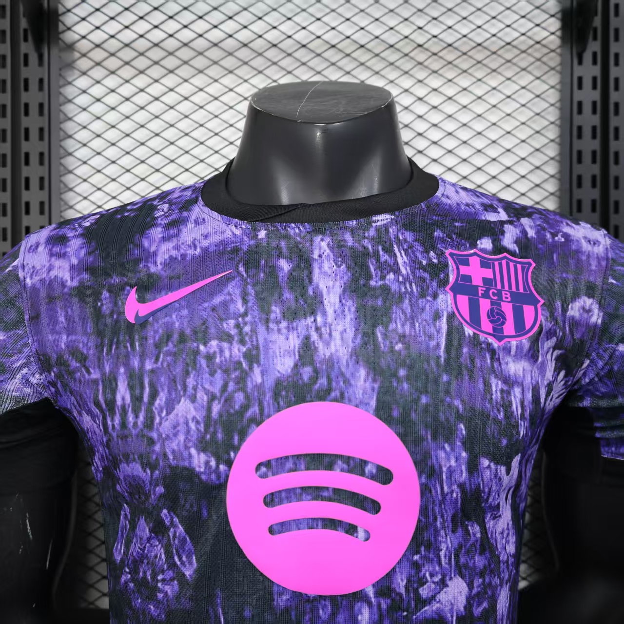 AlphaJersey-Barcelona 25-26 Purple Rock Pattern Jersey - Player Version