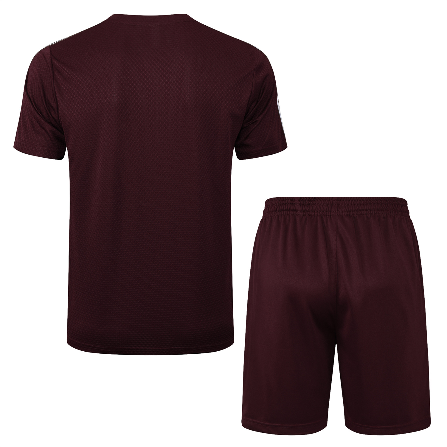 AlphaJersey-Ajax 25-26 Throwback Trefoil Short-Sleeve Training Set - Deep Red