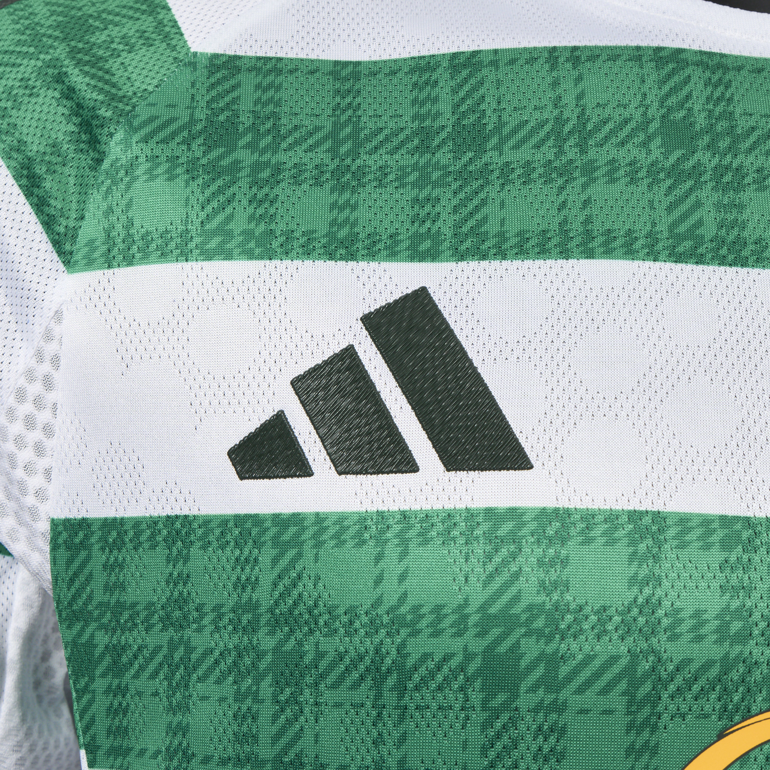 AlphaJersey-Celtic 25-26 Home Green White Stripes Jersey - Player Version