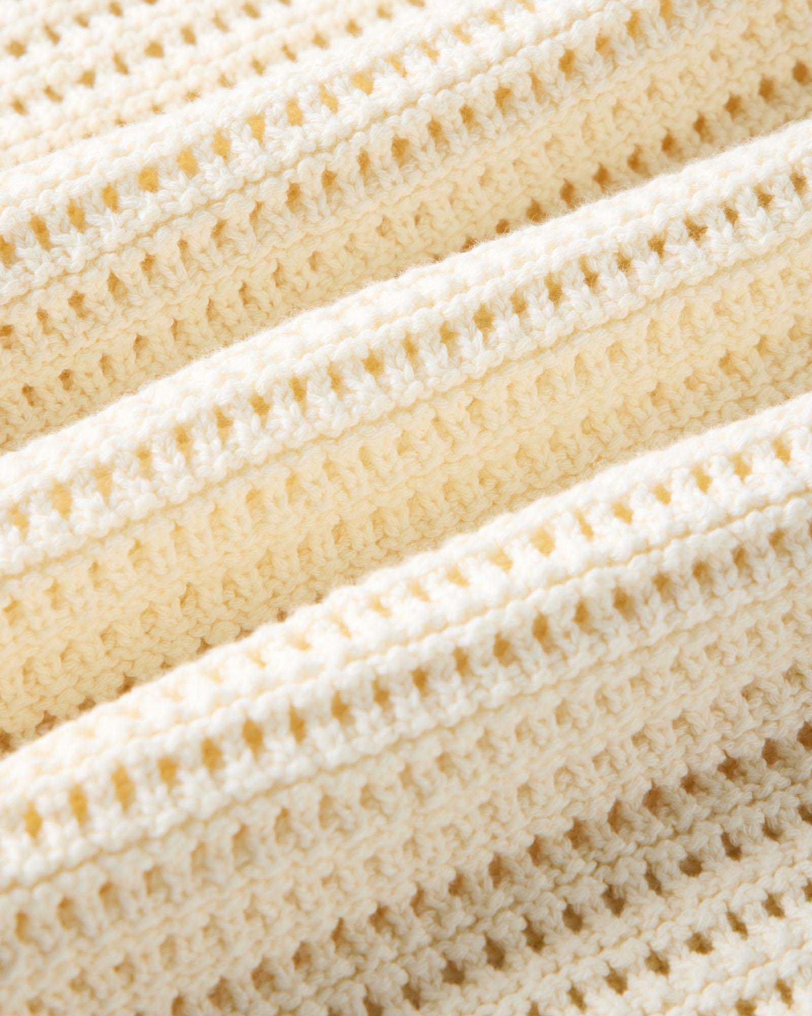 The Monterey Sweater Polo in Vintage White Crochet | Modern Menswear by yycbvcnbmmnbm