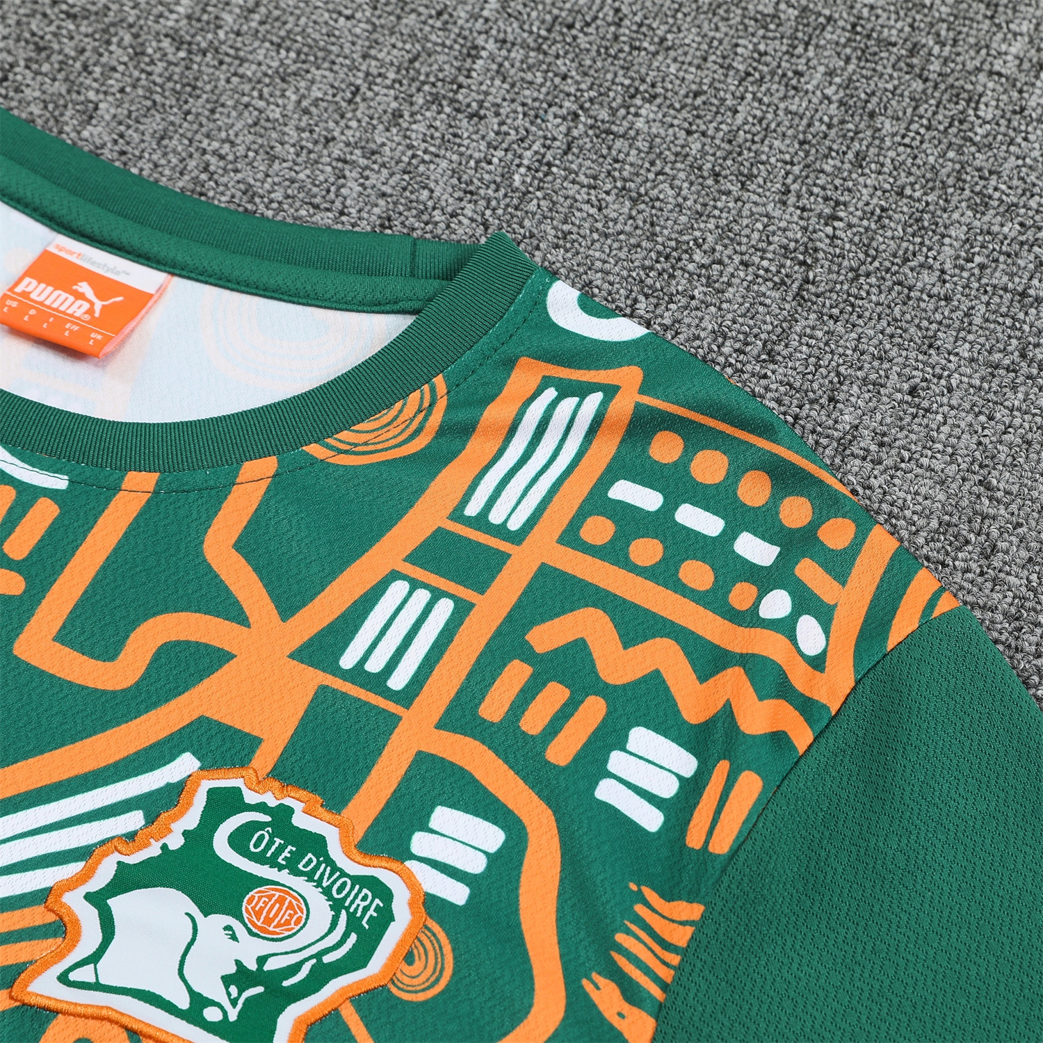 AlphaJersey-Ivory Coast 2026 Short-Sleeve Training Set - Green Top and Shorts