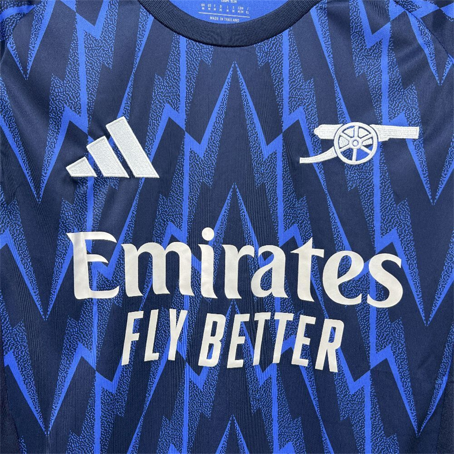 AlphaJersey-Arsenal 25-26 Away Blue Long Sleeves Jersey - Fans Version