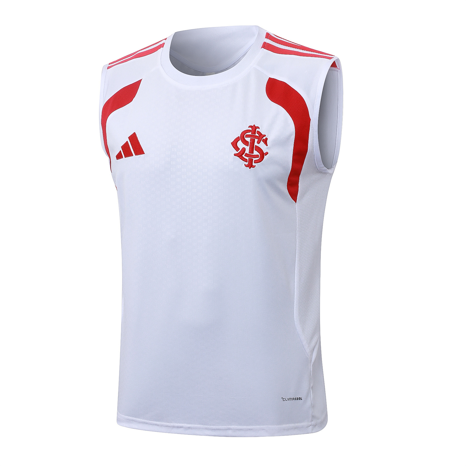 AlphaJersey-SC Internacional 2026 Vest Training Set - White Vest and Red Shorts