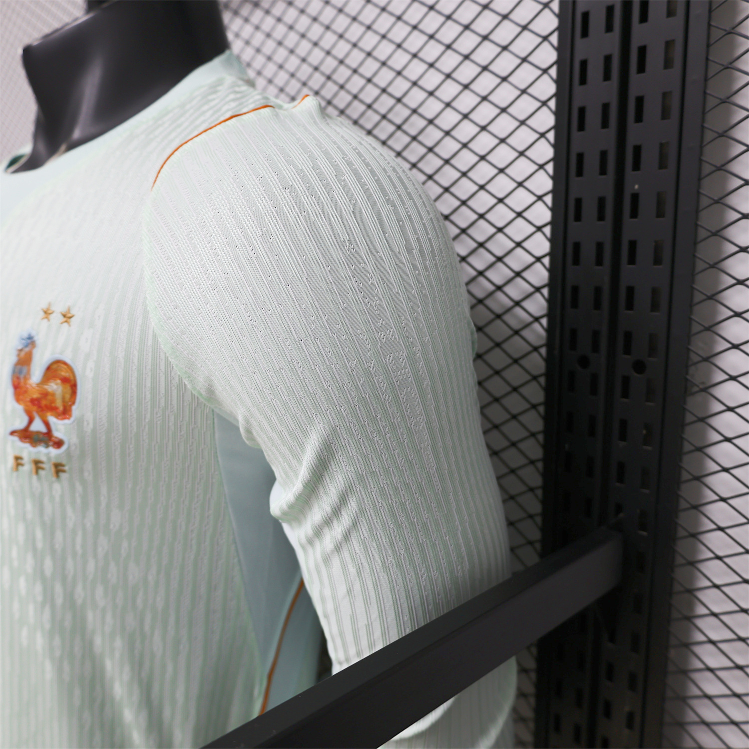 AlphaJersey-France 2026 Away Mint Green Long Sleeves Jersey - Player Version