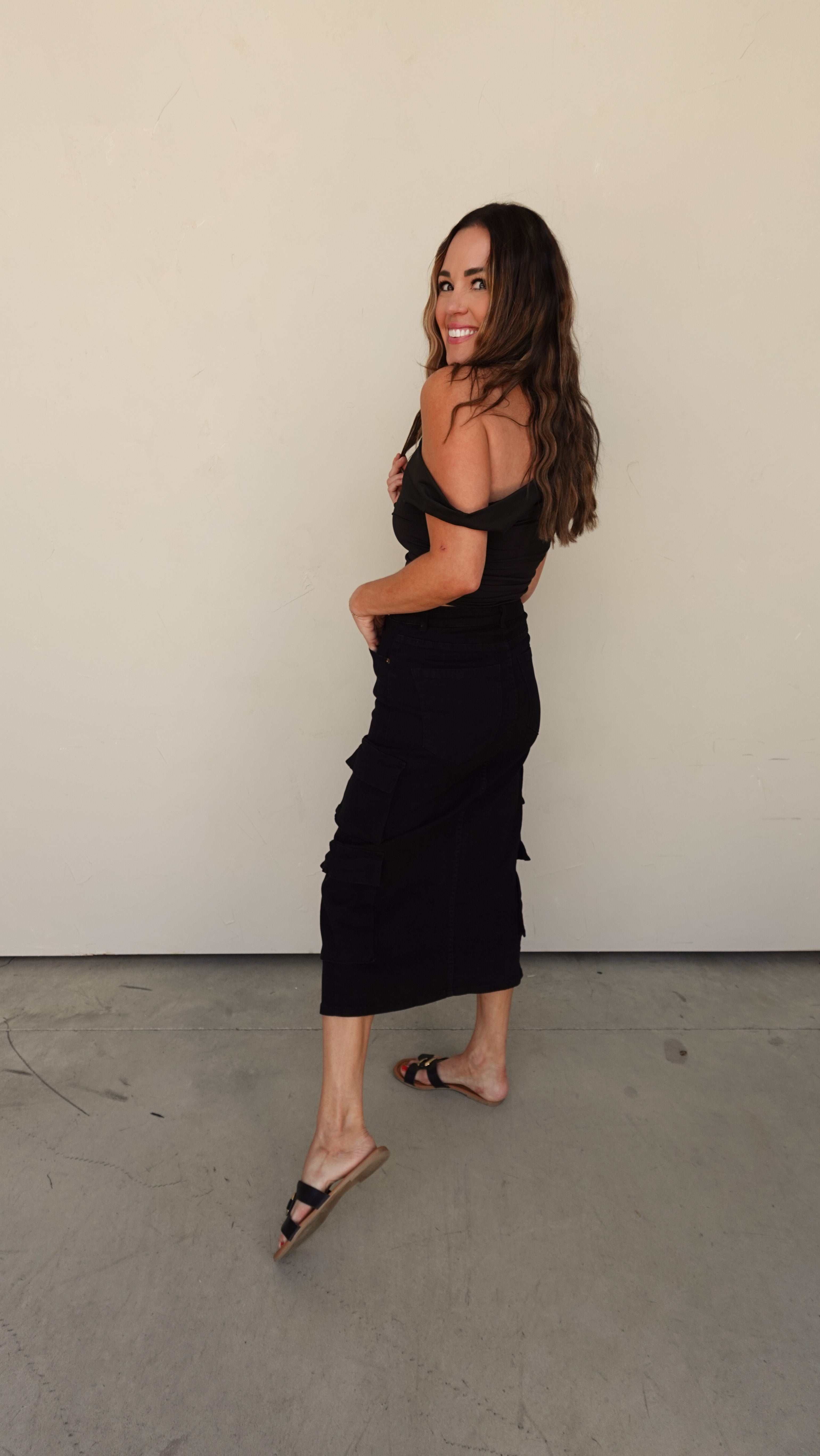 Black Off-Shoulder Side-Ruched Top | Elegant Women's Fashion by coolavocek