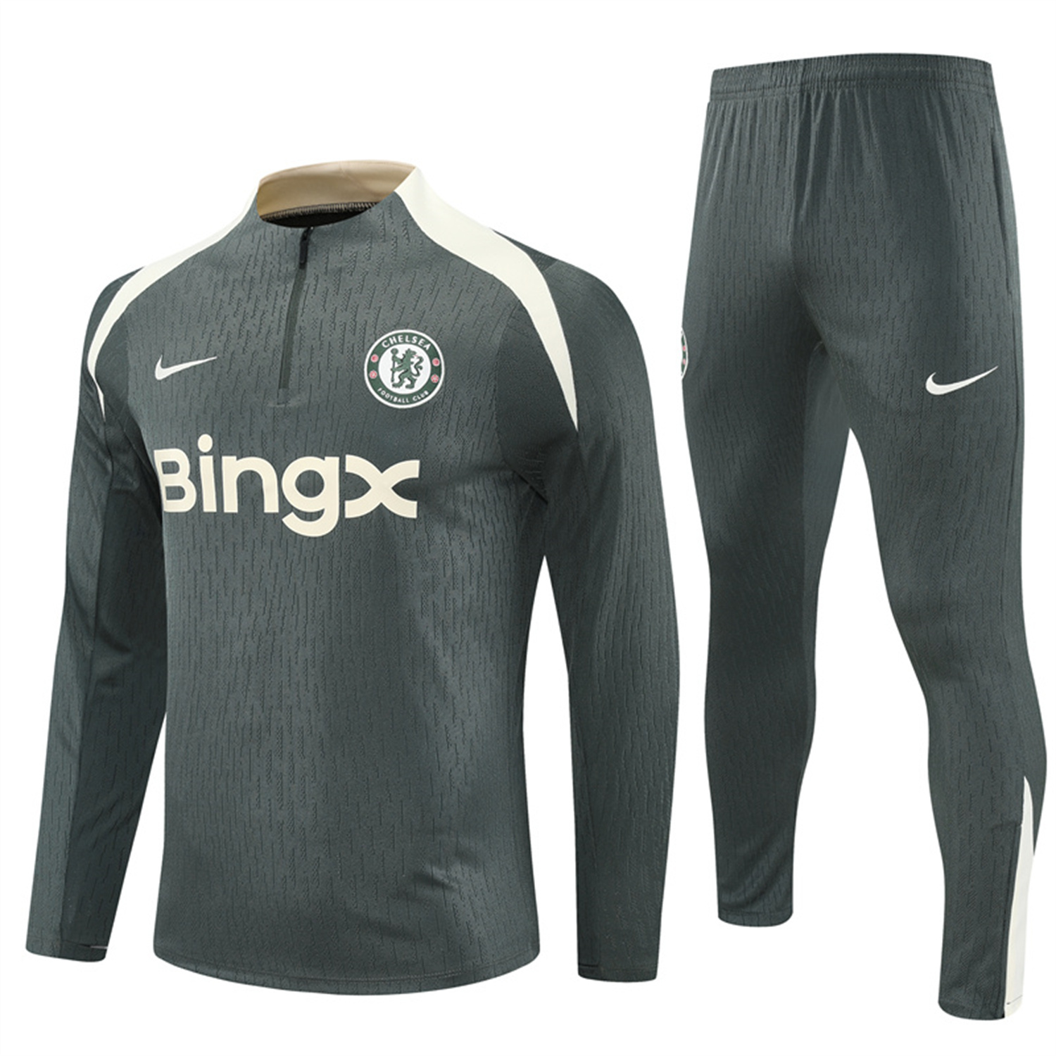 AlphaJersey-C.H.E.L.S.E.A 25-26 Long Sleeves Training Set - Army Green Top & Army Green Shorts