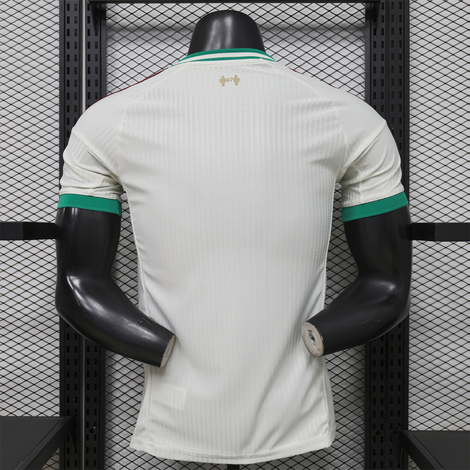 AlphaJersey-Liver.pool 25-26 Gold Lines Retro Casual Style White Jersey - Player Version
