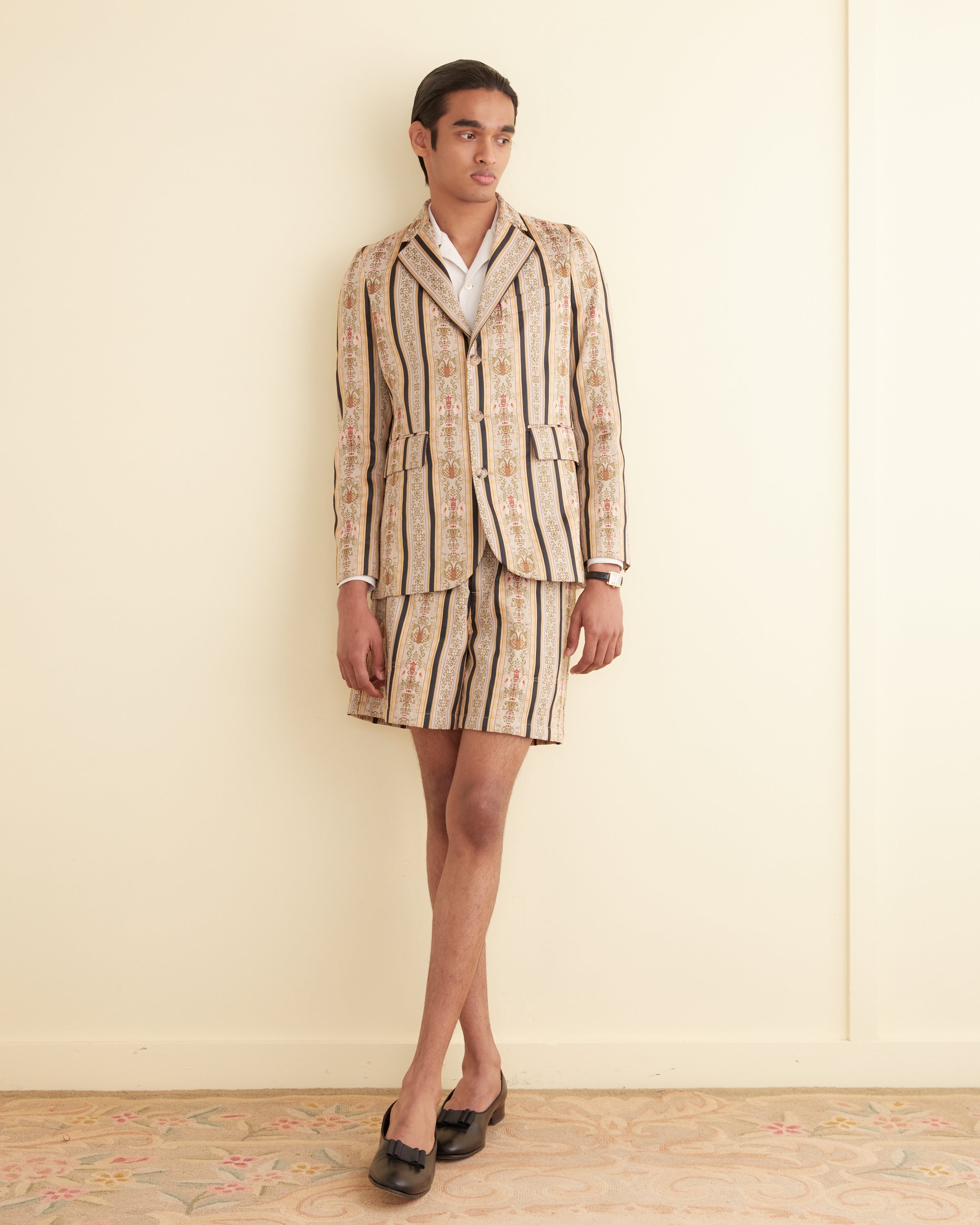 Floret Brocade Single-Breasted Suit Jacket | Modern Menswear by yycbvcnbmmnbm