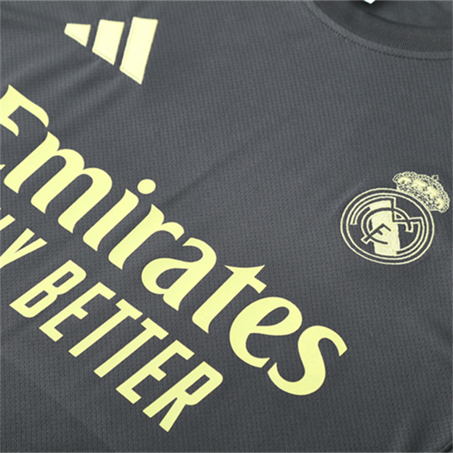 AlphaJersey-Real Madrid 25-26 Kids Short-Sleeve Training Set - Deep Grey Top and Shorts