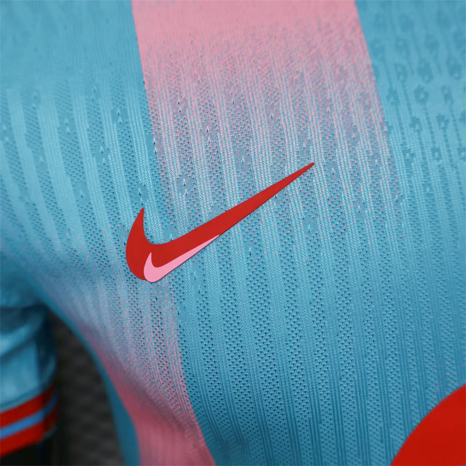 AlphaJersey-Barcelona 25-26 Orange Logo Pink & Light Blue Special Jersey - Player Version