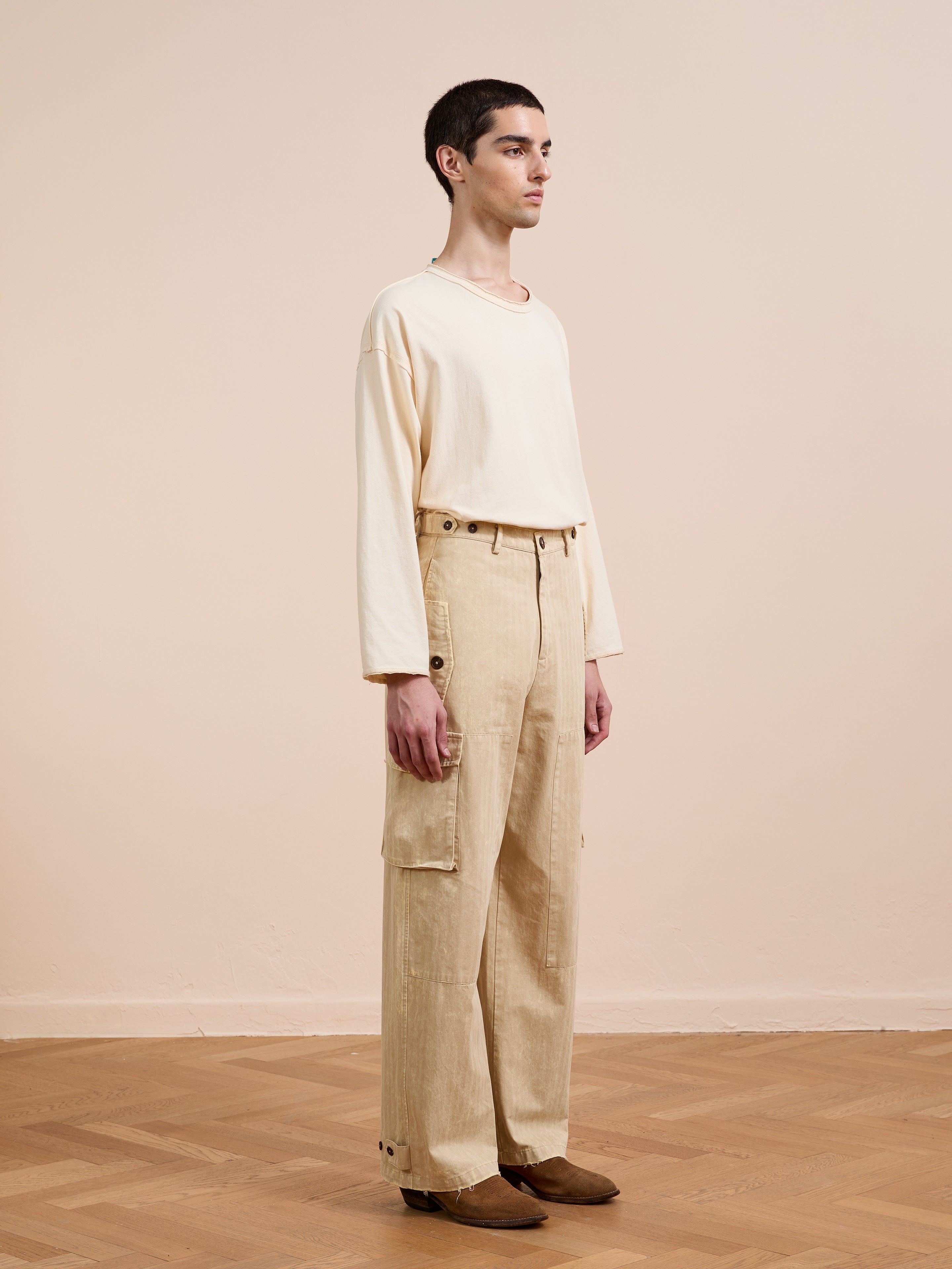 Utility Herringbone Paneled Pants | Modern Menswear by yycbvcnbmmnbm