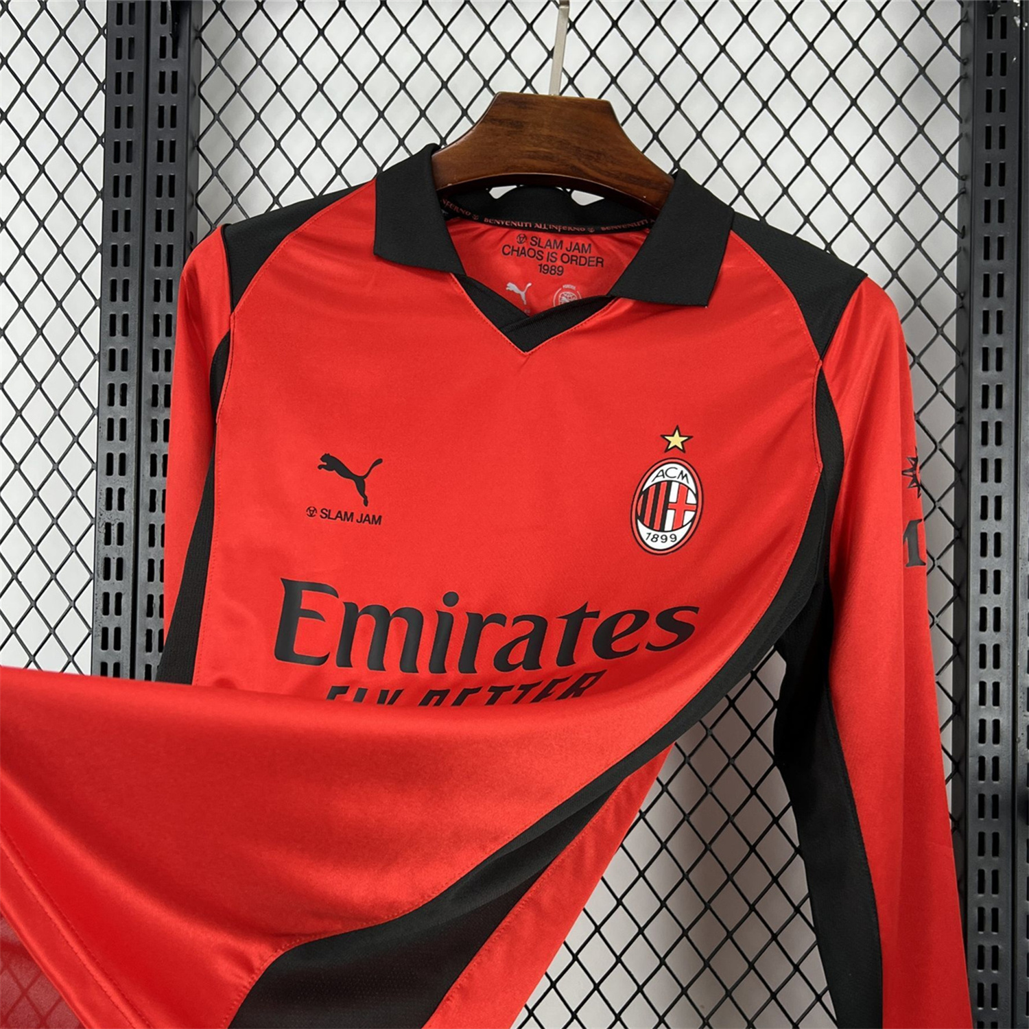 AlphaJersey-AC Milan 25-26 Fourth Red Long Sleeves Jersey - Fans Version