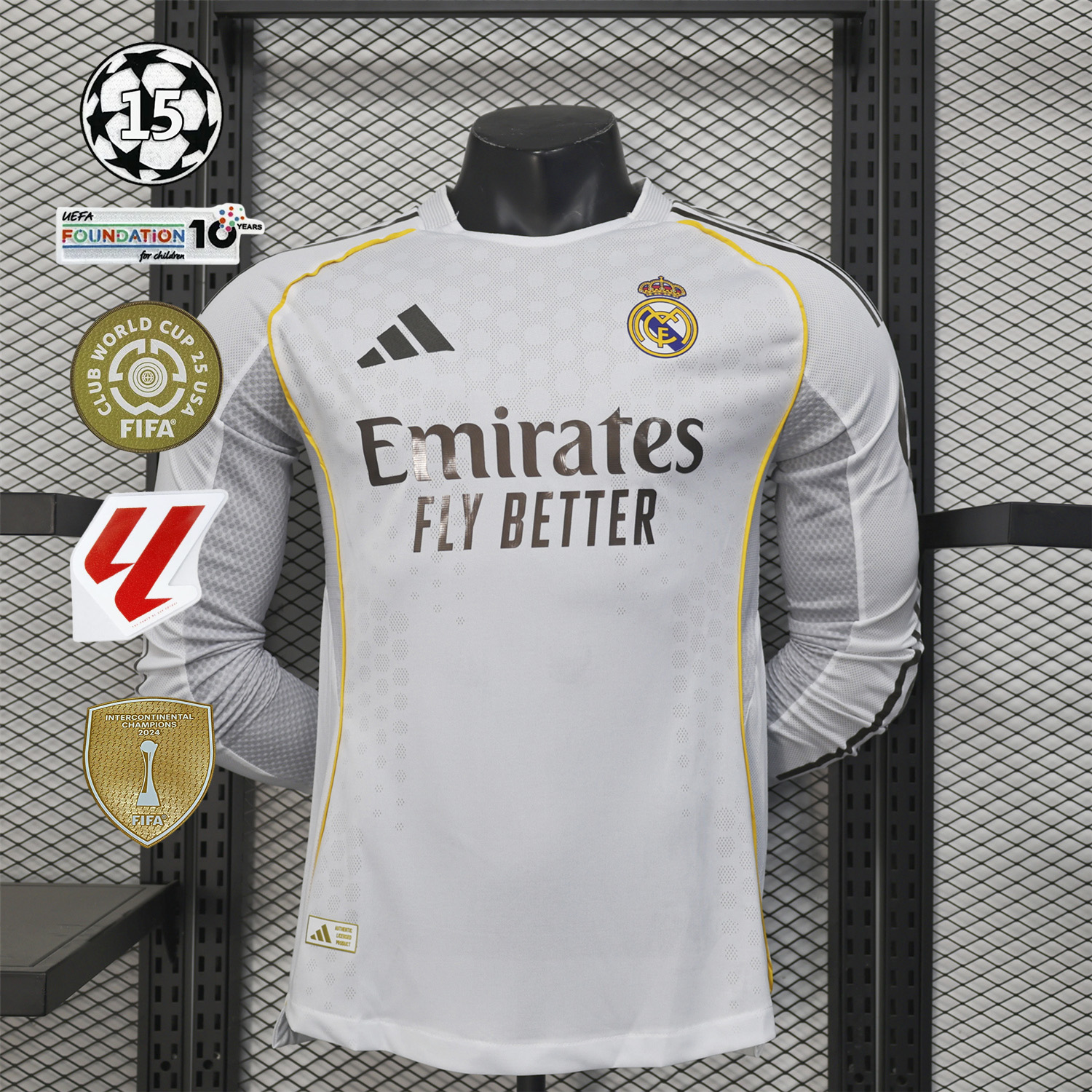 AlphaJersey-Real Madrid 25-26 Home Long Sleeves Jersey - Player Version