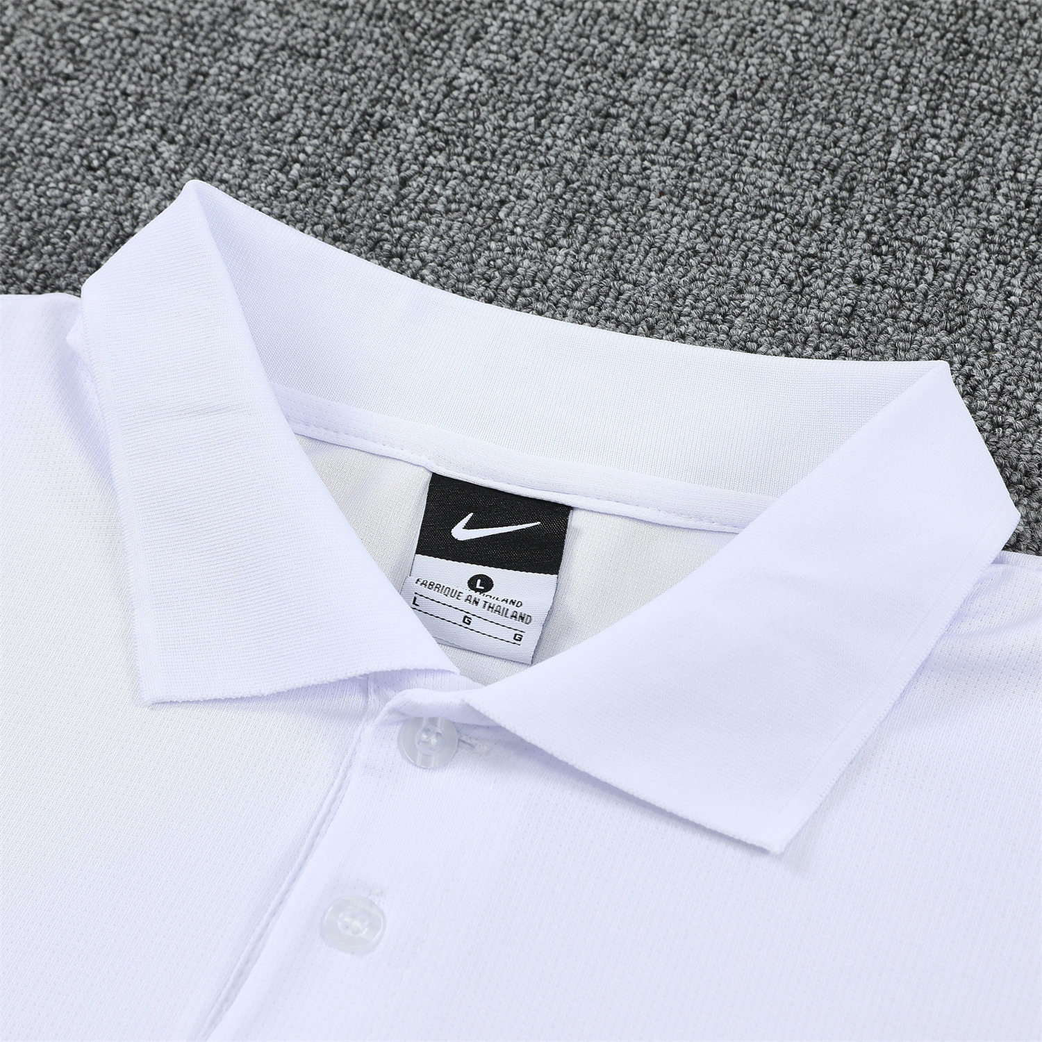 AlphaJersey-Paris Saint-Germain PSG 25-26 POLO Short-Sleeve Training Set - White Top and Dark Blue Pants