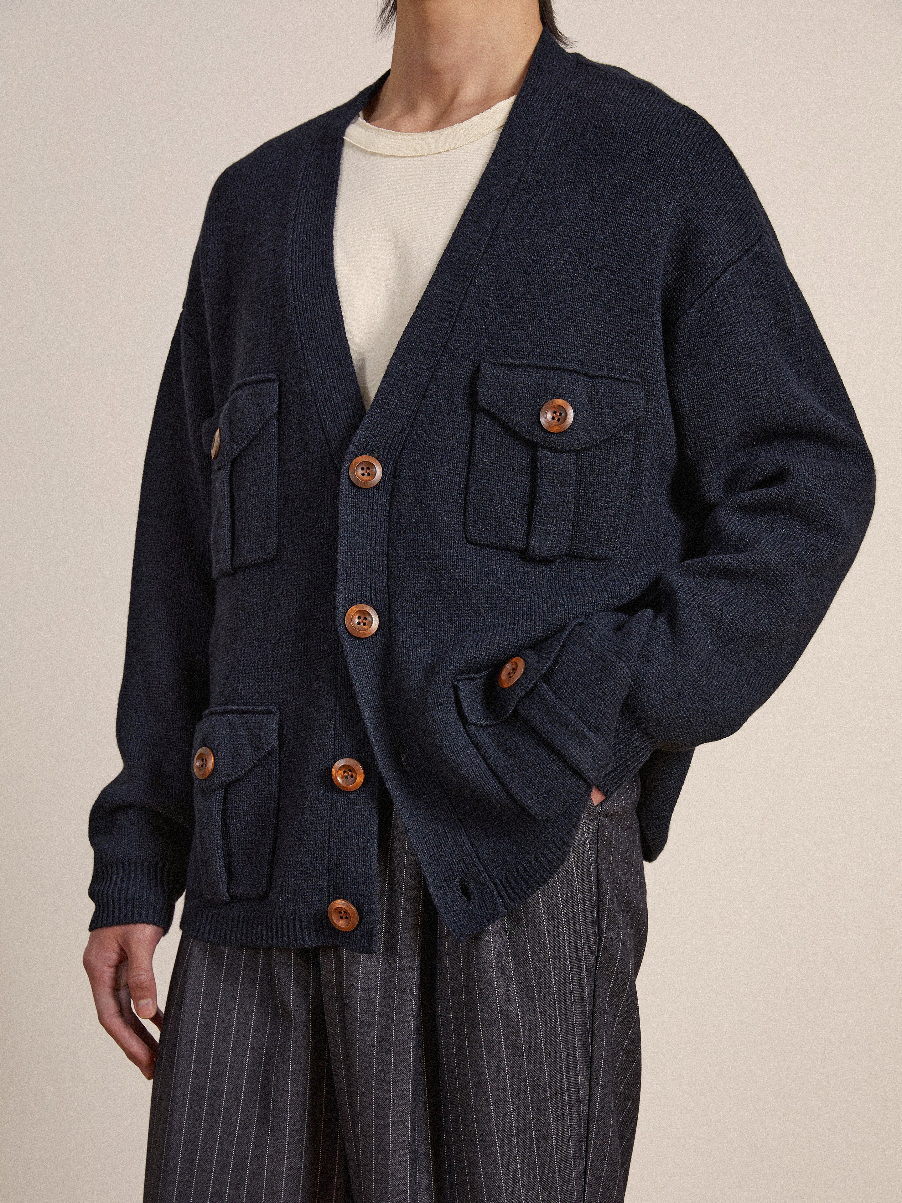Lighthouse Multi Pocket Cardigan | Modern Menswear by yycbvcnbmmnbm