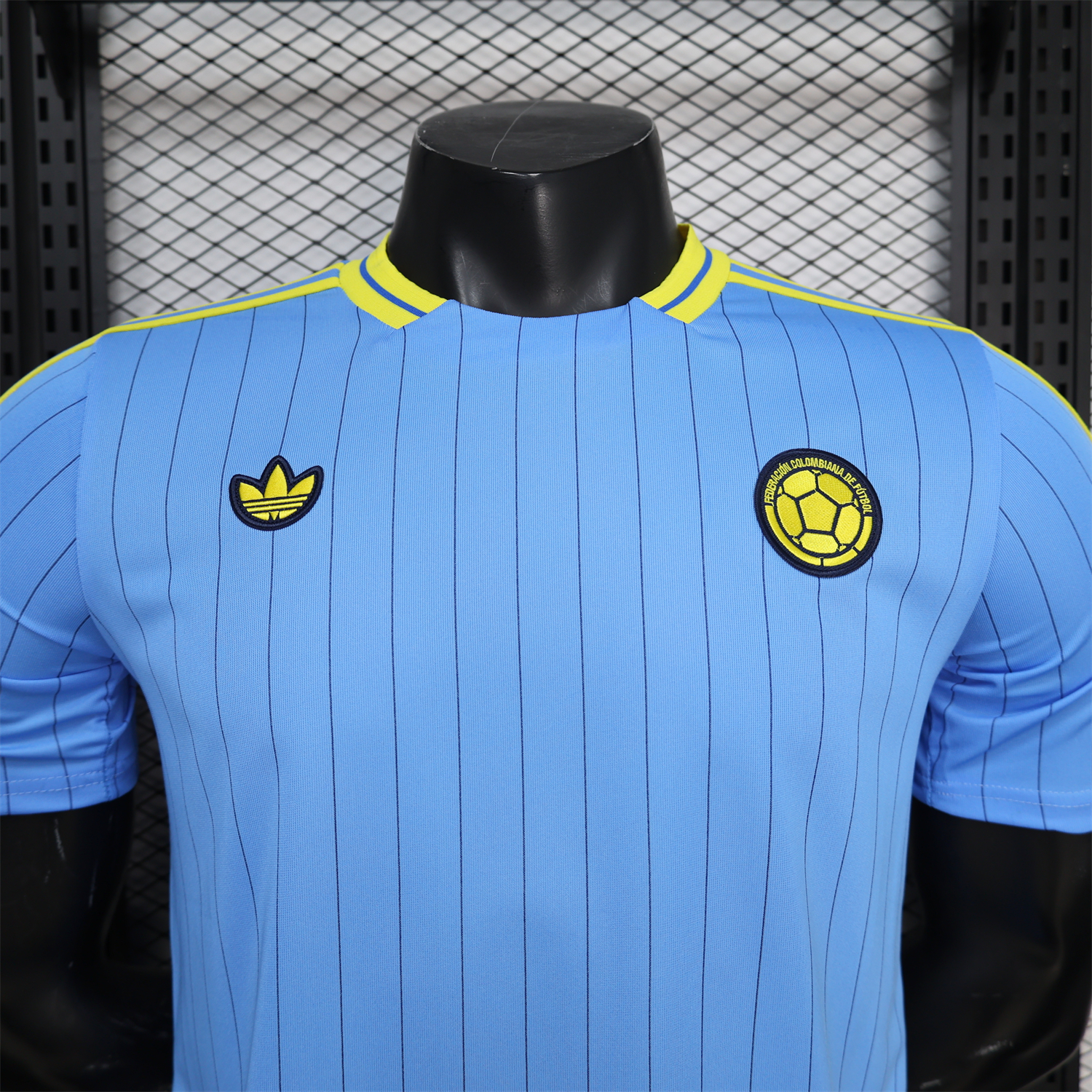 AlphaJersey-Colombia 2026 Terrace Icon Retro Casual Style Blue Jersey - Player Version