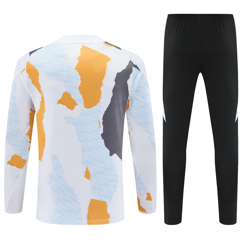 AlphaJersey-Real Madrid 2025 Long Sleeve Training Set - Three Color Mixing
