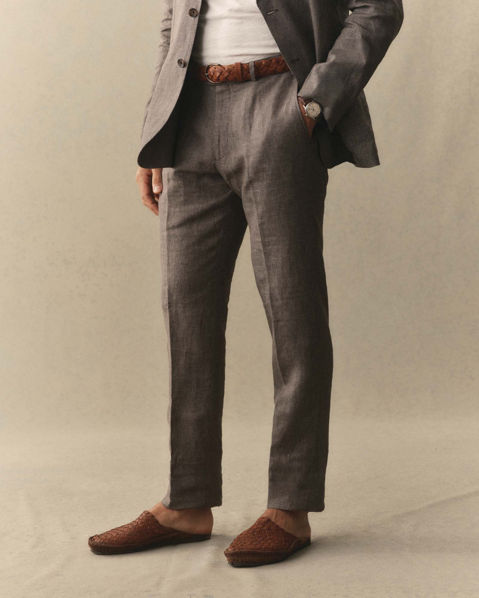 The Stevens Trouser in Morel Micro Check | Modern Menswear by yycbvcnbmmnbm
