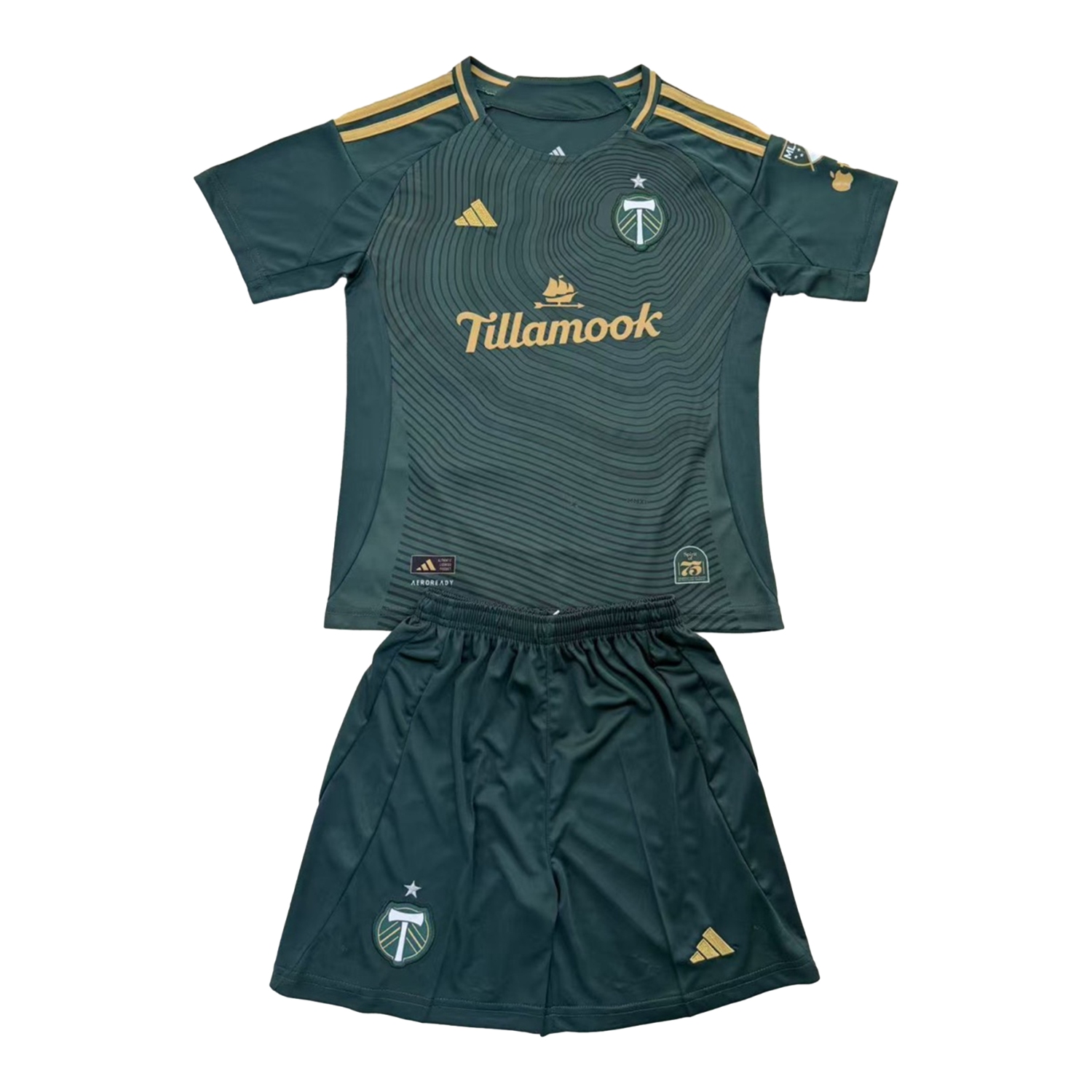 AlphaJersey-Portland Timbers 2025-26 Home Kids Kit