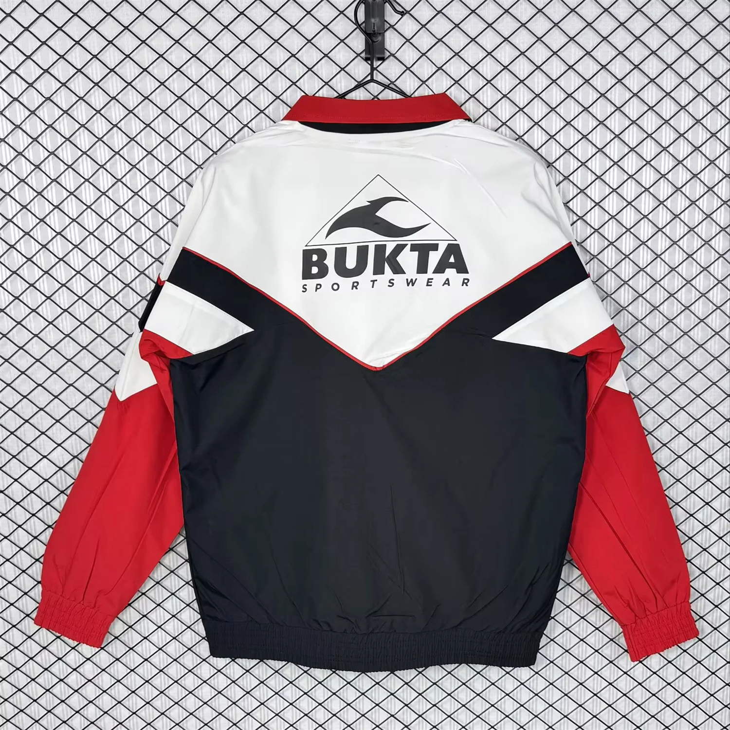 AlphaJersey-Retro Sevilla 1992-93 Home Windbreaker Jacket - Black And Red