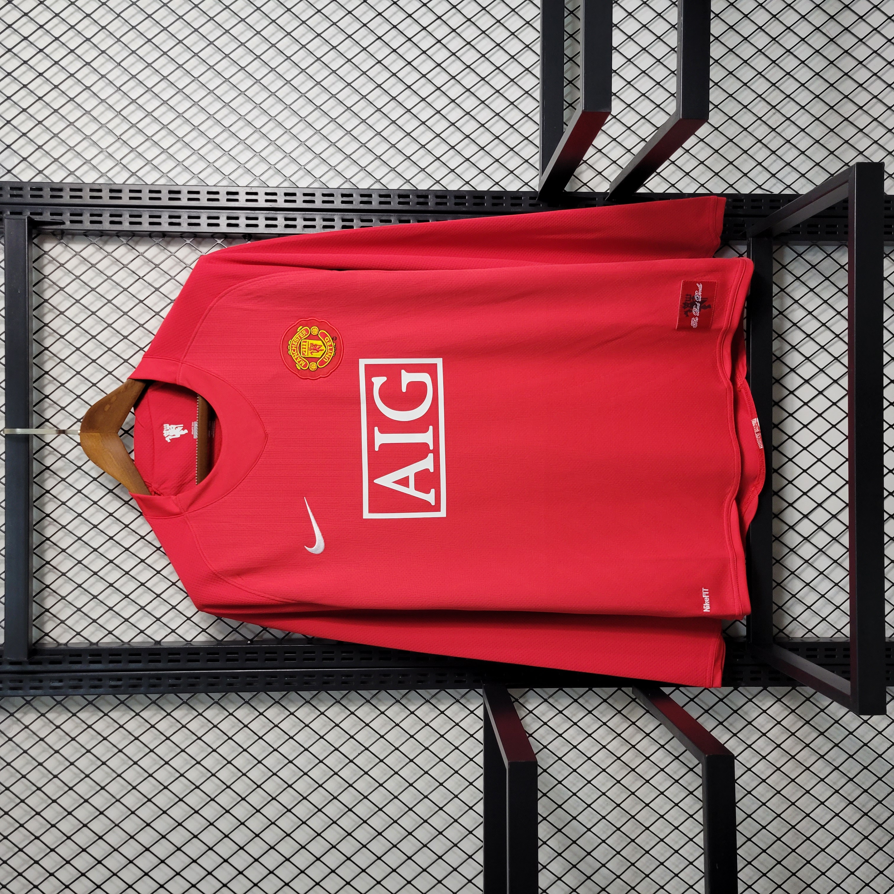 AlphaJersey-Retro Manchester United 08-09 Home Long Sleeve Jersey