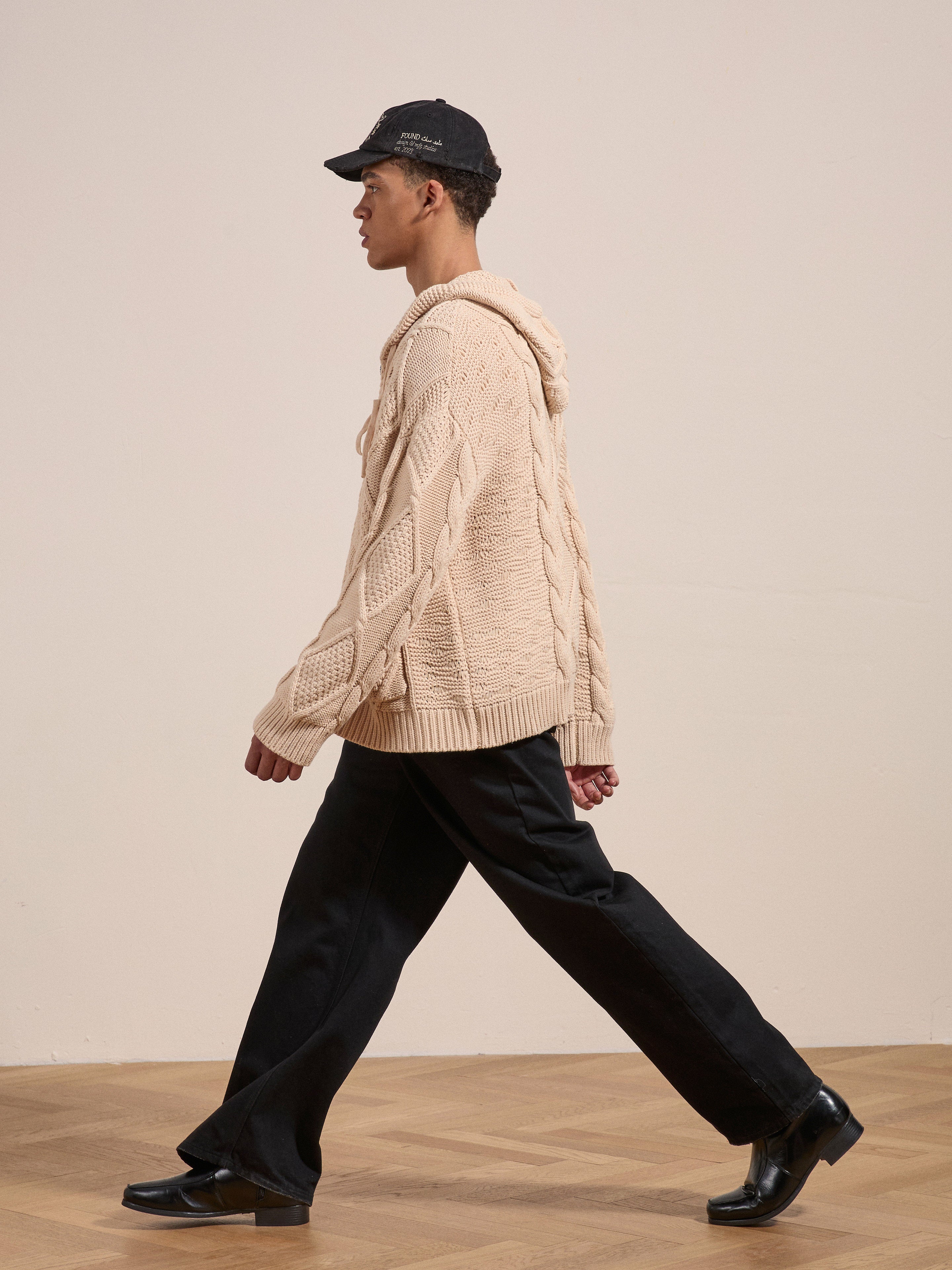 Zip Up Cable Knit Hoodie | Modern Menswear by yycbvcnbmmnbm