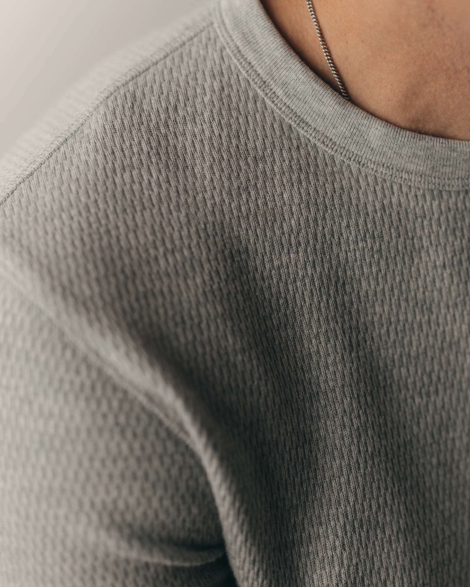 The Organic Cotton Crew in Heather Grey Waffle | Modern Menswear by yycbvcnbmmnbm