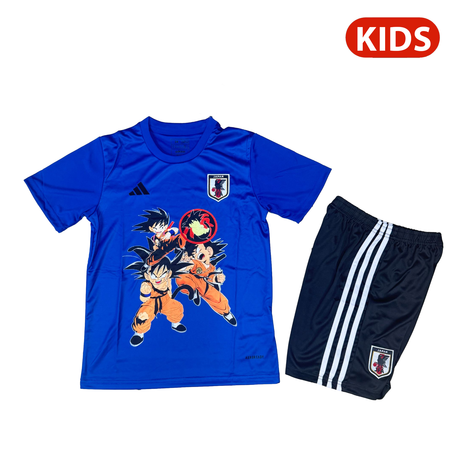 AlphaJersey-Japan 25-26 Son Goku Fighting Posture Blue Special Kids Kit