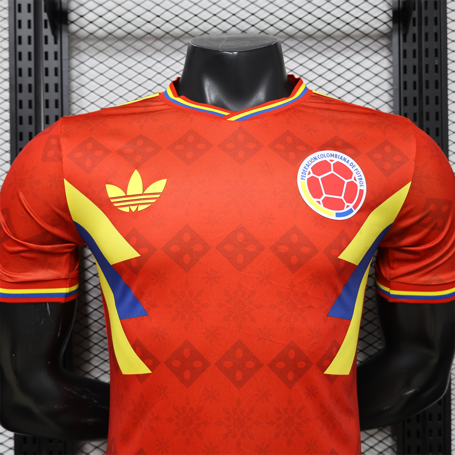 AlphaJersey-Colombia 2026 Red With Yellow Blue Special Jersey - Player Version