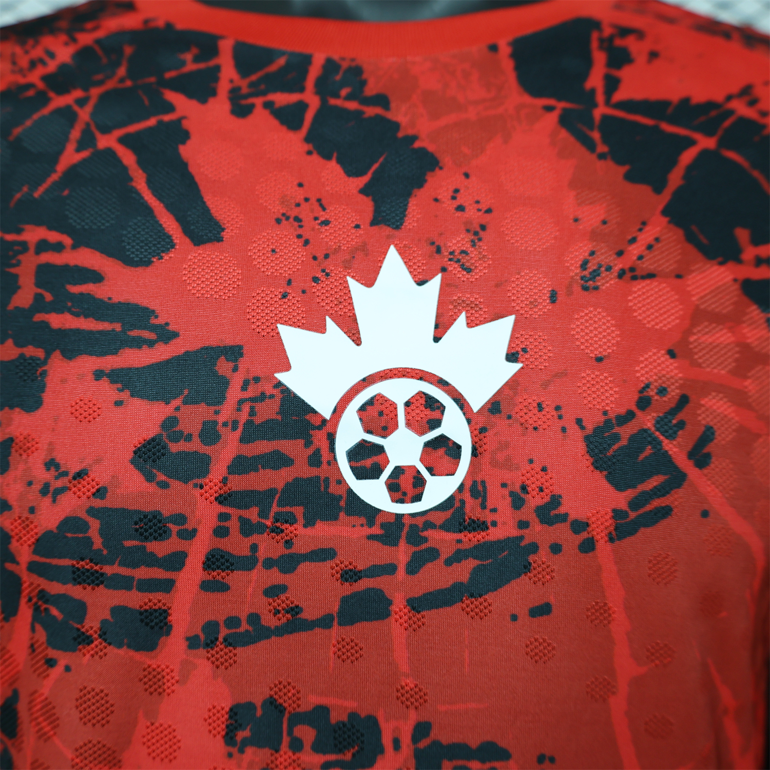 AlphaJersey-Canada 2026 Red With Black Special Jersey - Player Version