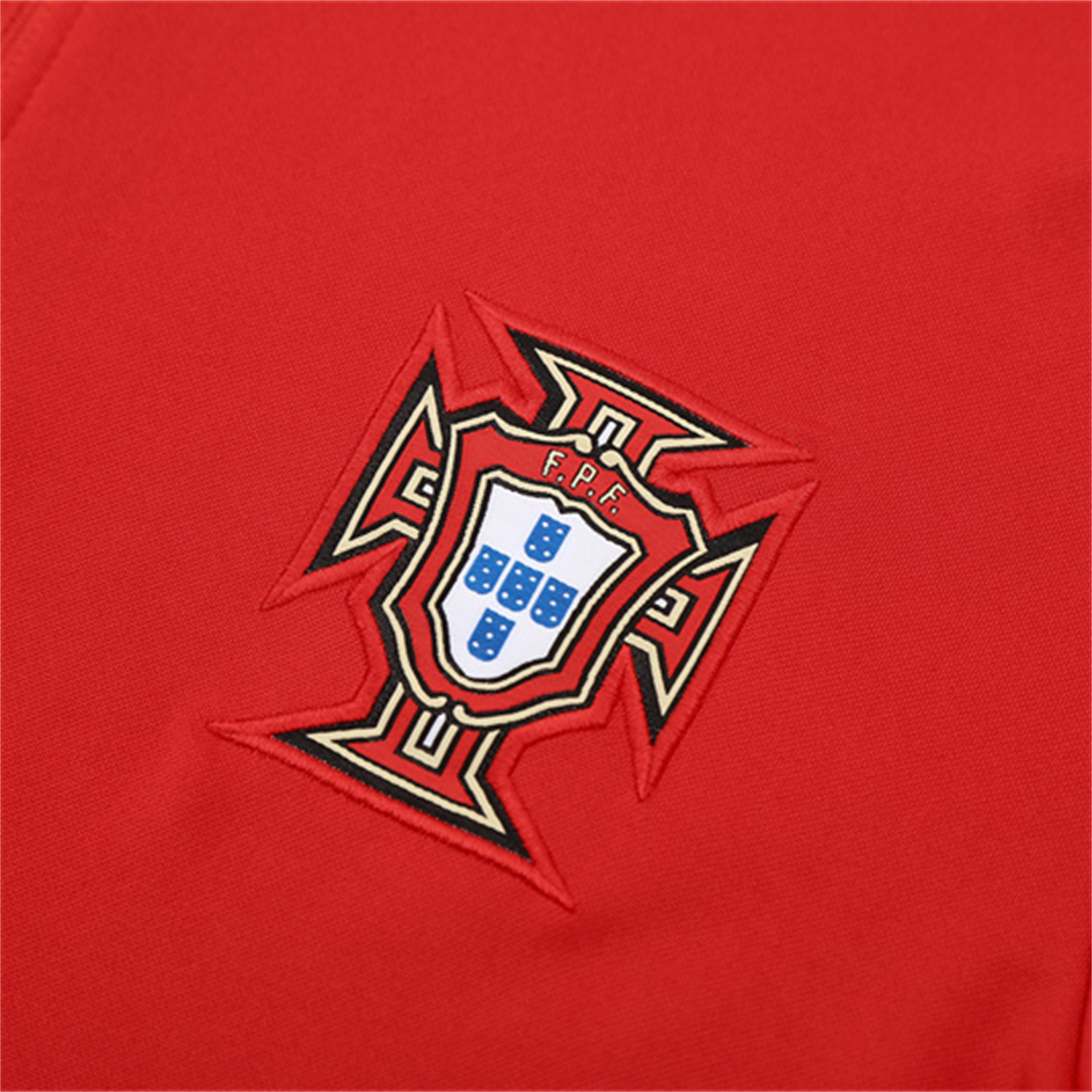 AlphaJersey-Portugal 25-26 Kids Long Sleeve Training Set - Red Top & Black Pants
