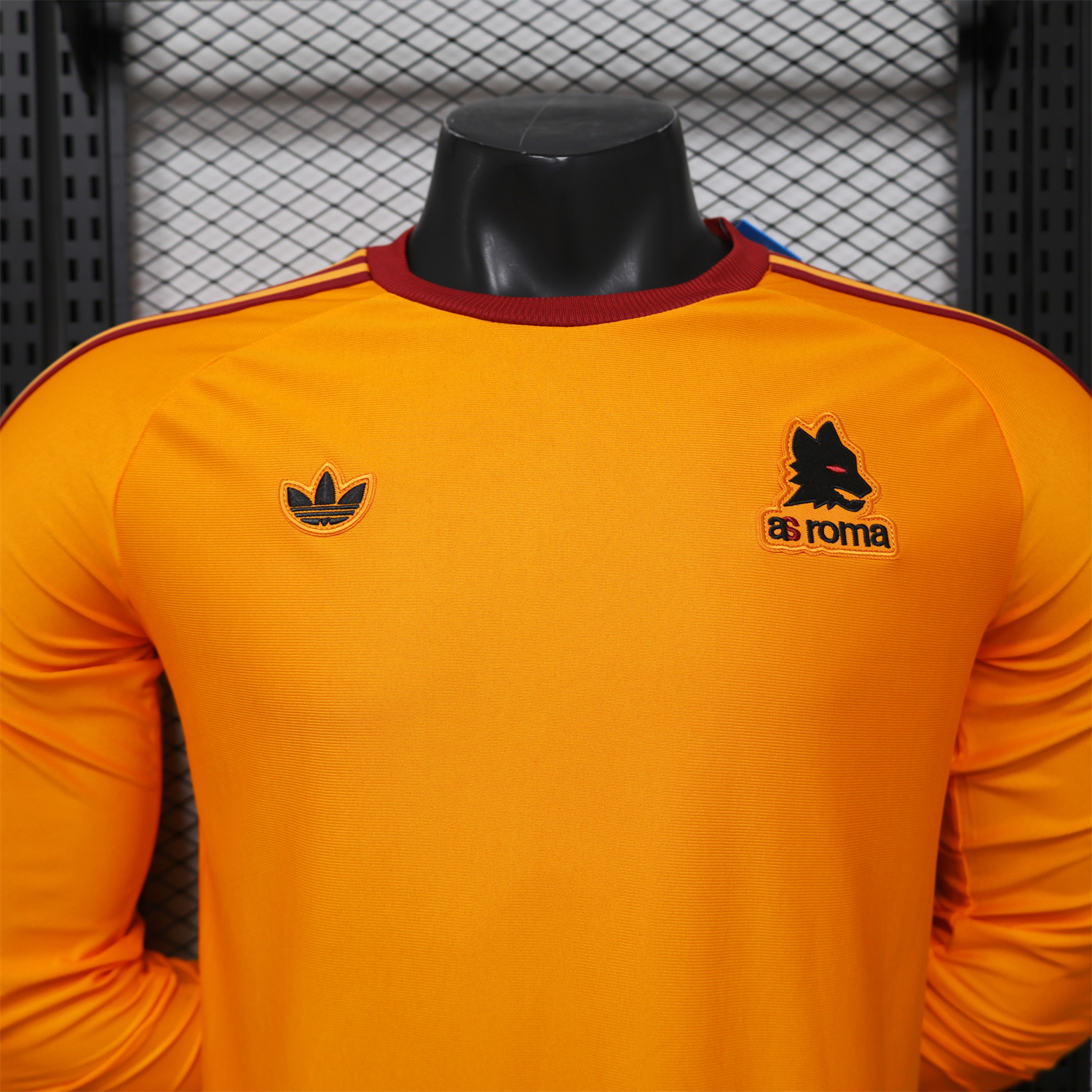 AlphaJersey-AS Roma 25-26 Retro Casual Style Orange Special Long Sleeves Jersey - Player Version