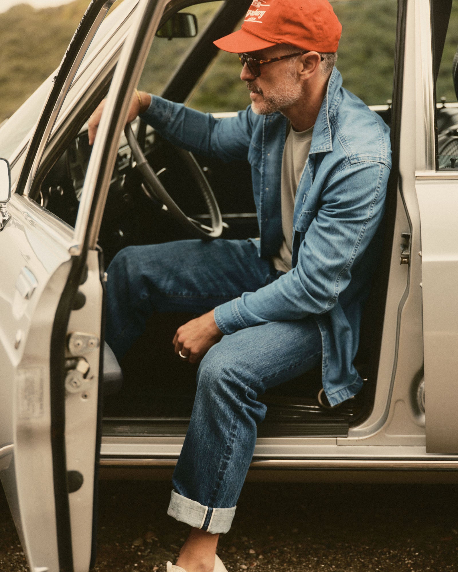 The Shore Shirt in Washed Indigo Twill | Modern Menswear by yycbvcnbmmnbm