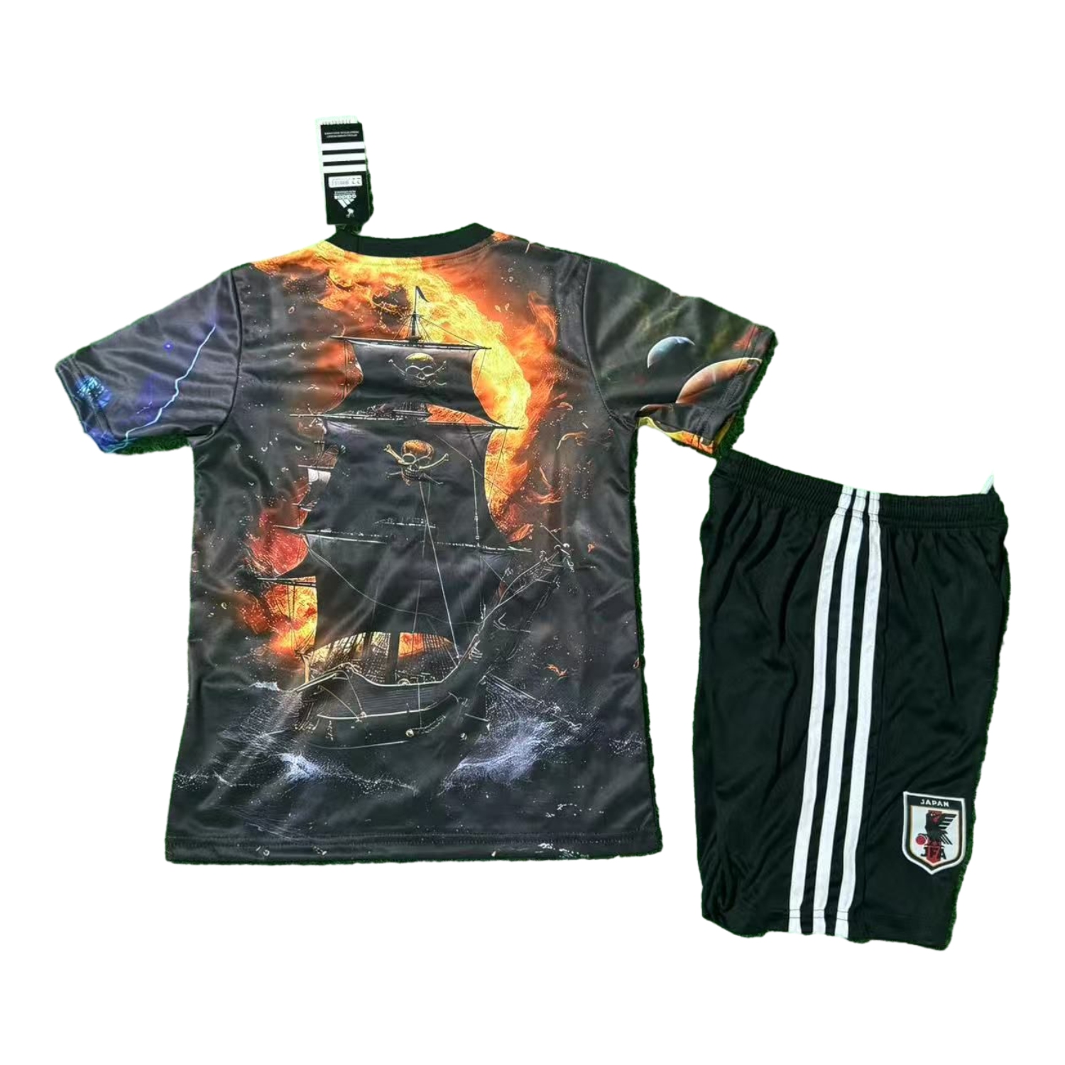 AlphaJersey-Japan 25-26 Luffy And Ace Black Special Kids Kit