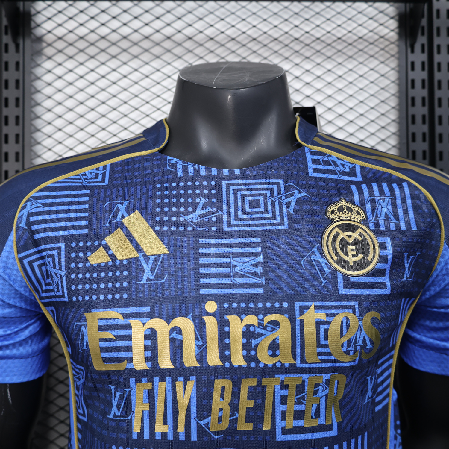 AlphaJersey-Real Madrid 25-26 Blue Gold Special Edition Jersey - Player Version