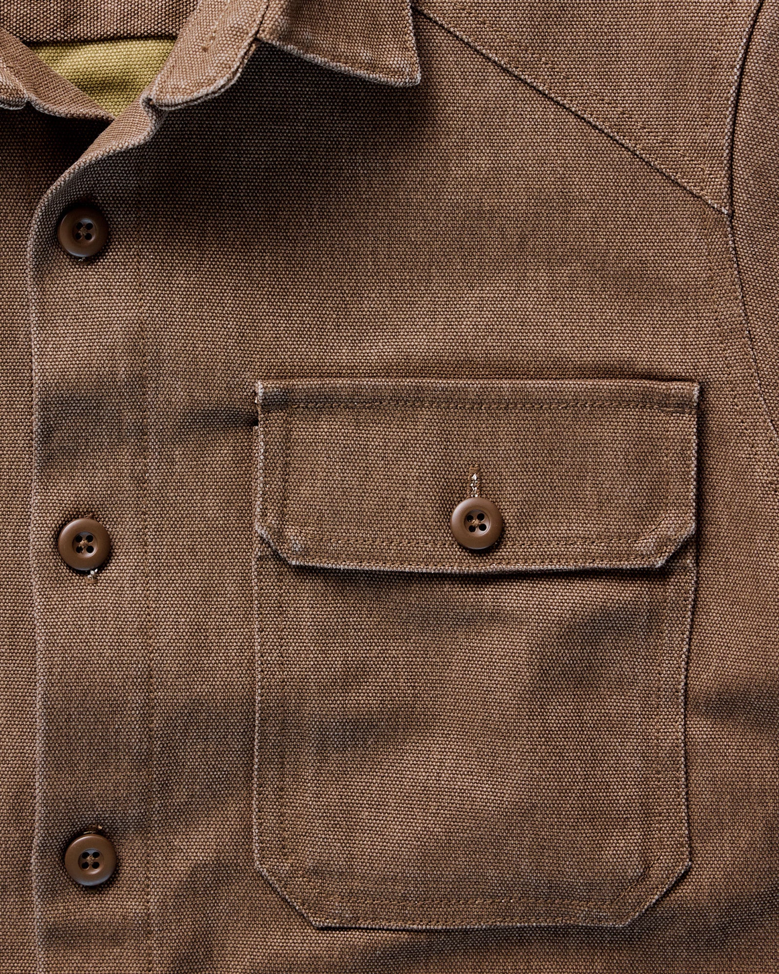 The Shop Shirt in Aged Penny Chipped Canvas | Modern Menswear by yycbvcnbmmnbm