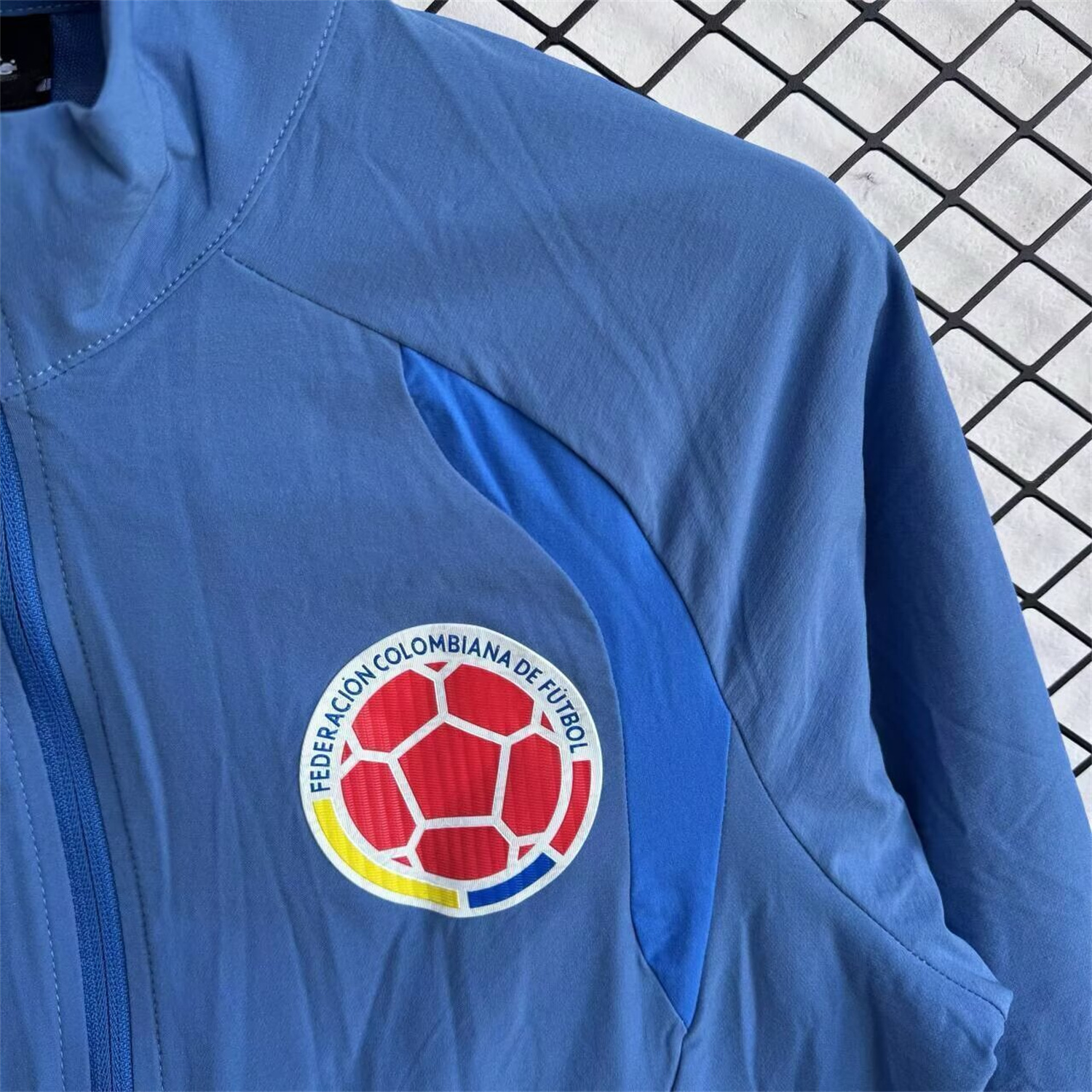 AlphaJersey-Colombia 2026 Windbreaker Training Set - Ocean Blue Top and Pants