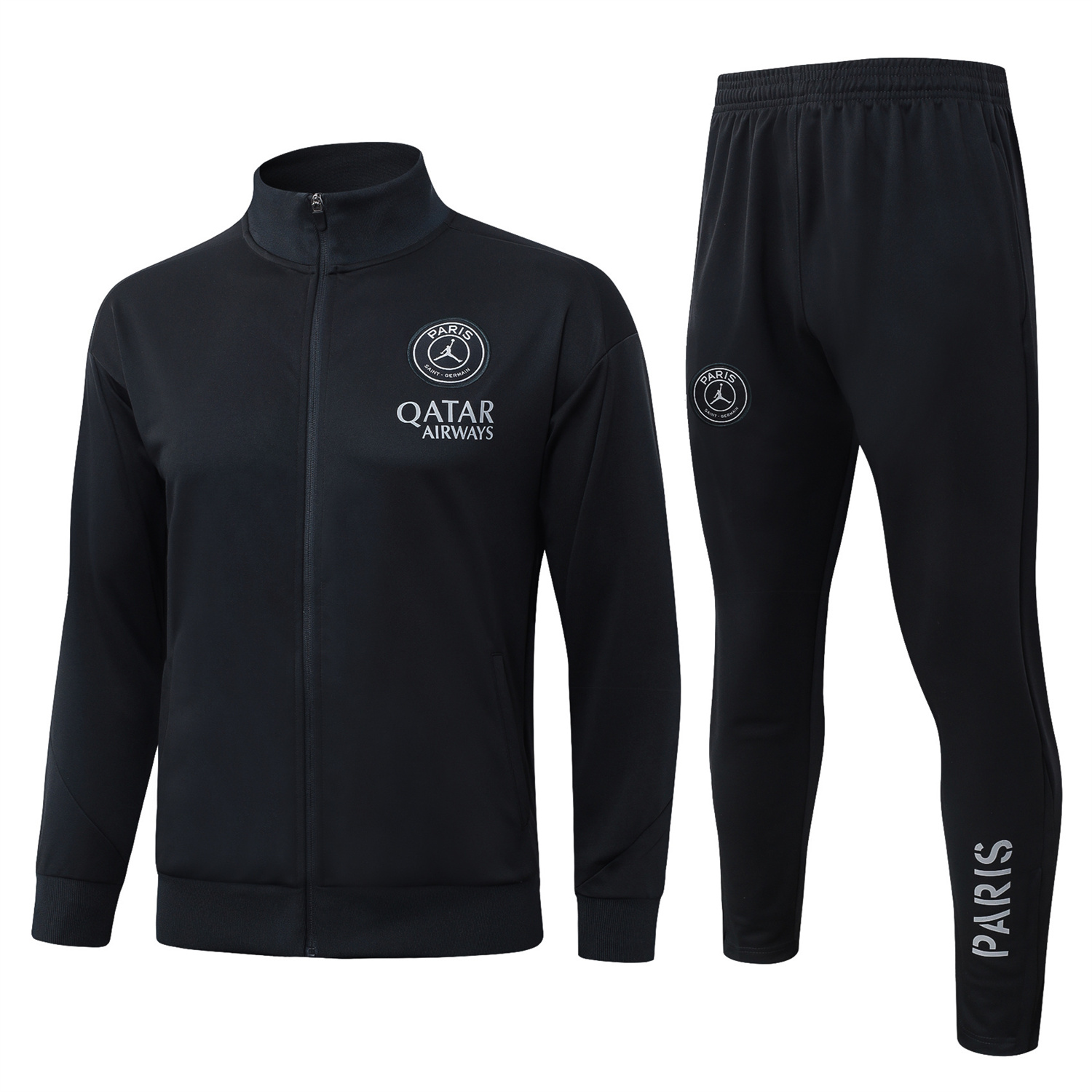 AlphaJersey-Paris Saint-Germain PSG 25-26 Jacket Training Tracksuit - Pure Black top & Pants