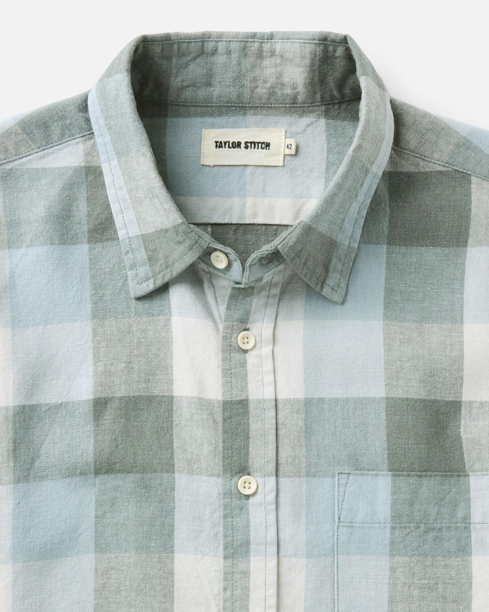 The Short Sleeve California in Overcast Check Hemp | Modern Menswear by yycbvcnbmmnbm