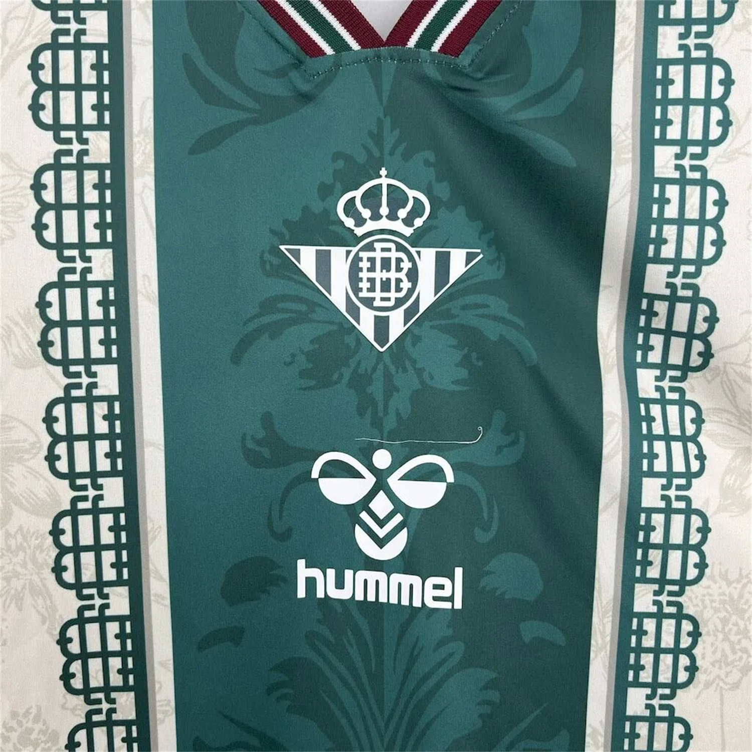 AlphaJersey-Real Betis 25-26 Green Vertical Stripes with White Flower Pattern Special Jersey - Fans Version